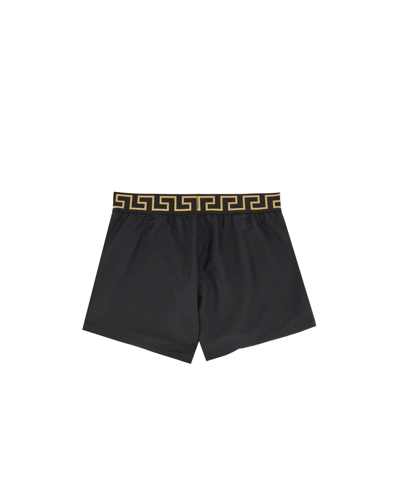 Versace Sea Shorts With "greek" Edge - BLACK