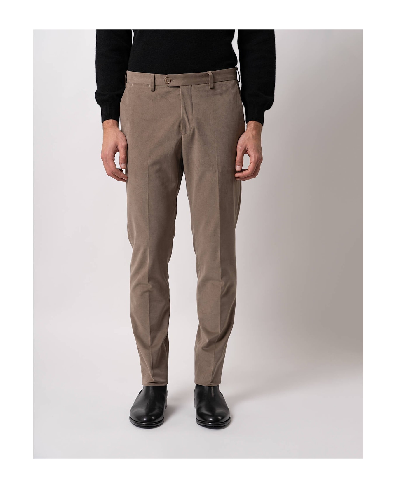 Larusmiani Velvet Trousers Howard Pants - Beige