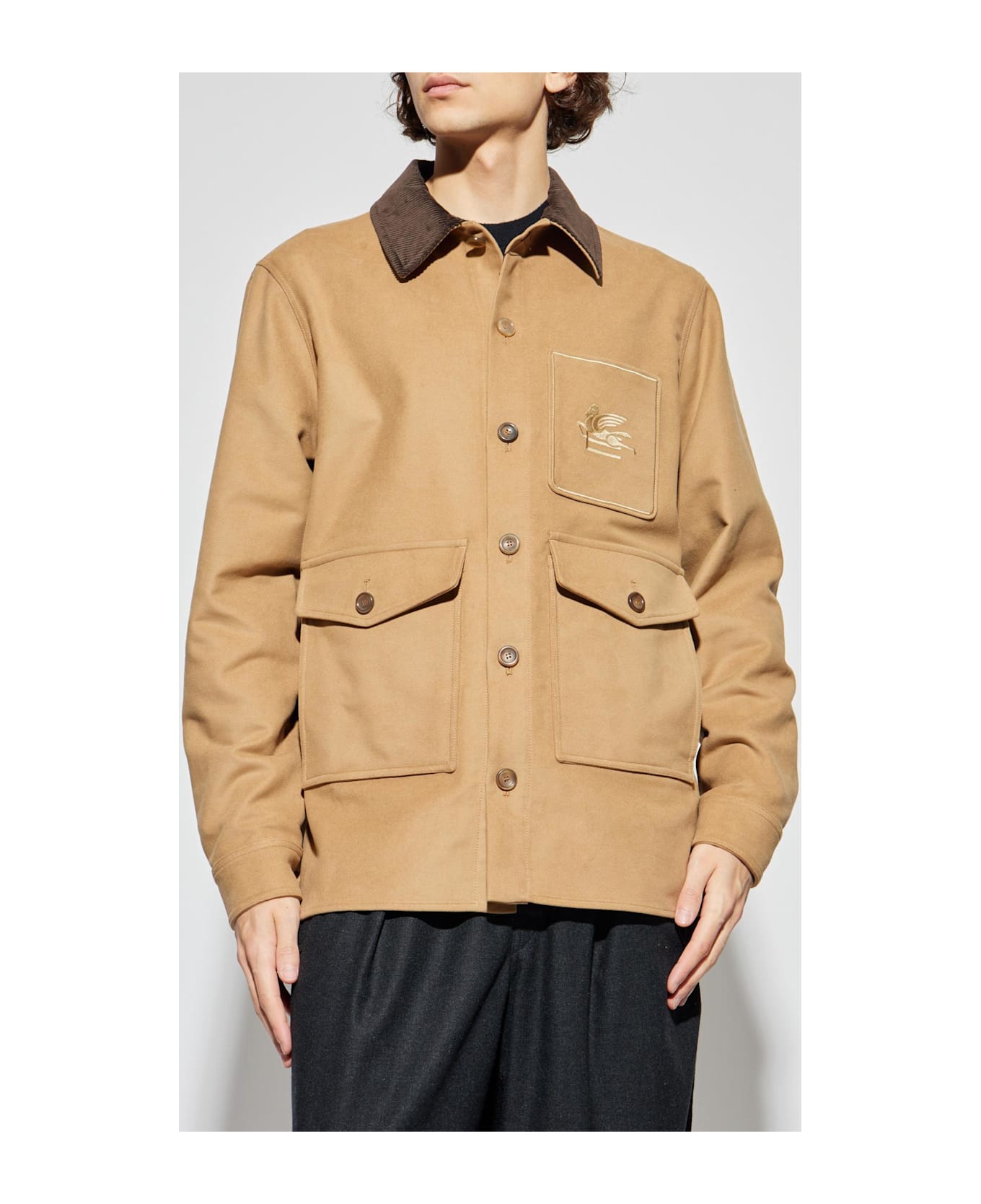 Etro Jacket With Logo - Beige ジャケット