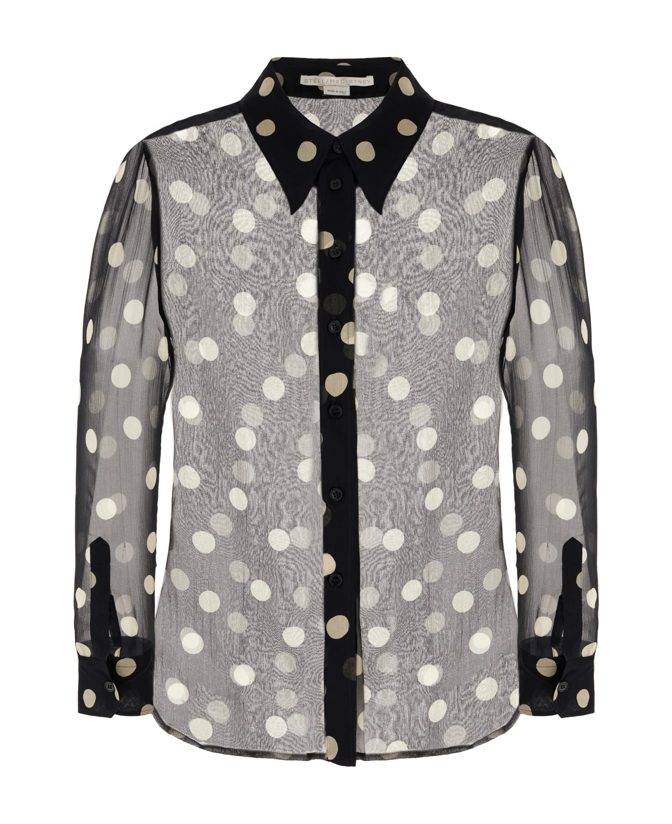 Stella McCartney Printed Silk Blouse - BLACK CREAM