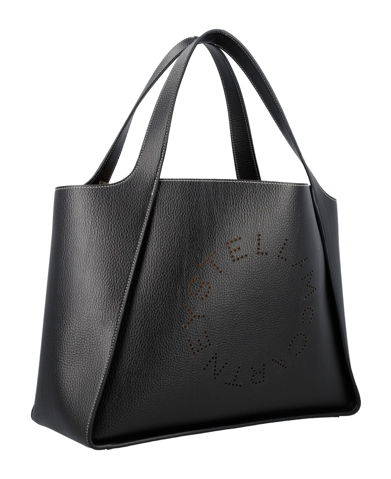 Stella McCartney Logo Grainy Alter Mat Tote Bag - Nero