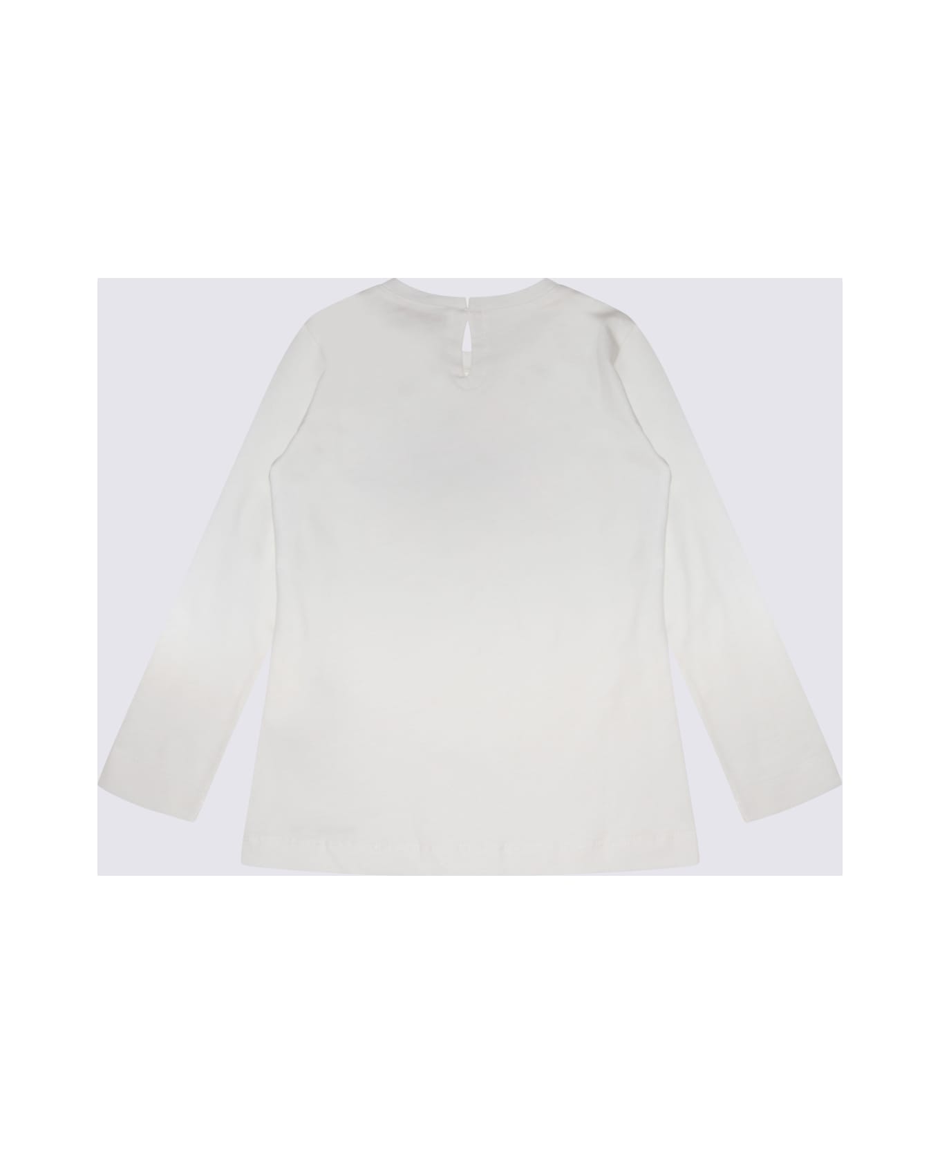 Monnalisa Cream Cotton T-shirt - Cream Tシャツ＆ポロシャツ