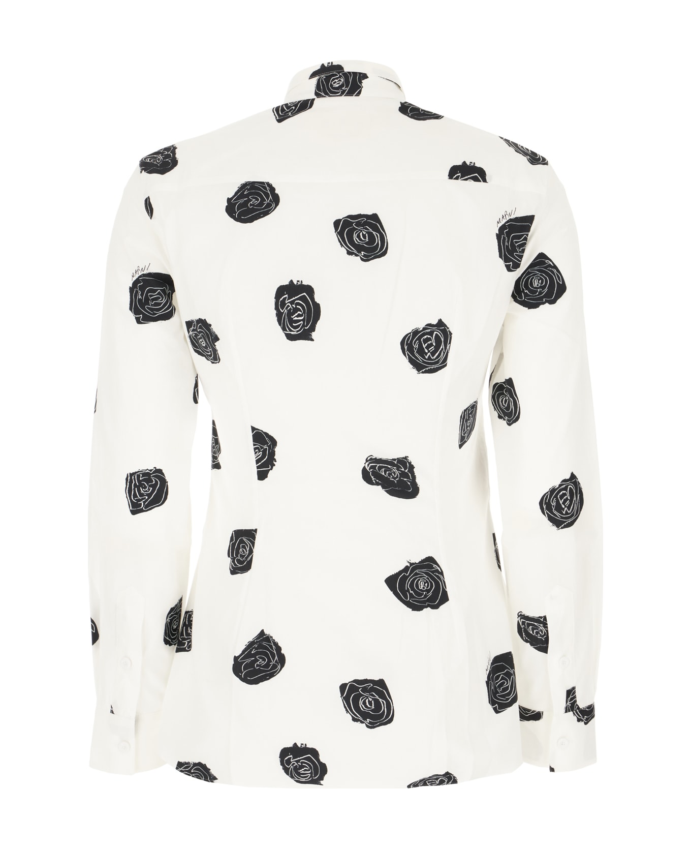 Marni Printed Cotton Shirt - LILY WHITE