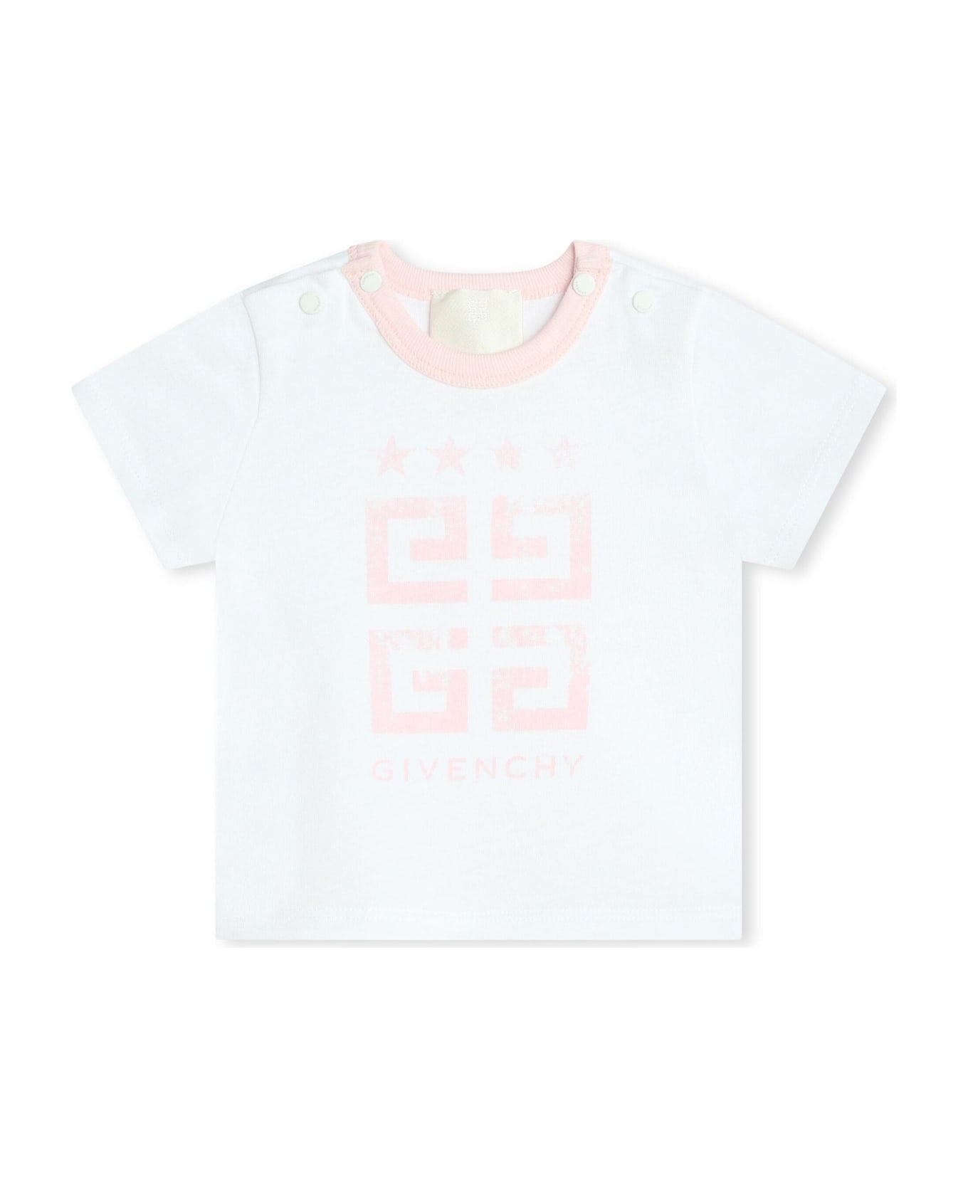 Givenchy minidress White And Pink Set With T-shirt, Shorts And Bandana - Pink