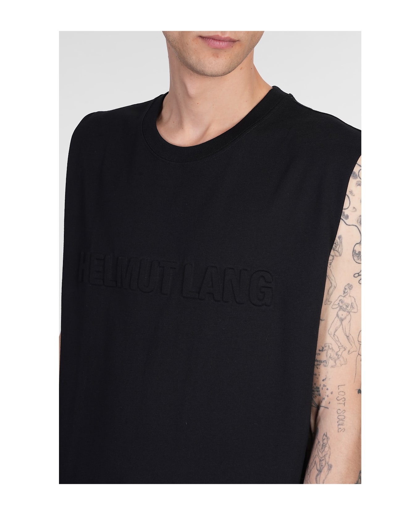 Helmut Lang Tank Top In Black Cotton - black