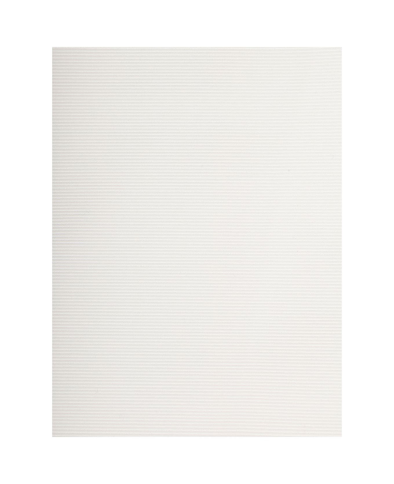 Sara Roka White Monochrome Sash In Cotton Blend Woman - White