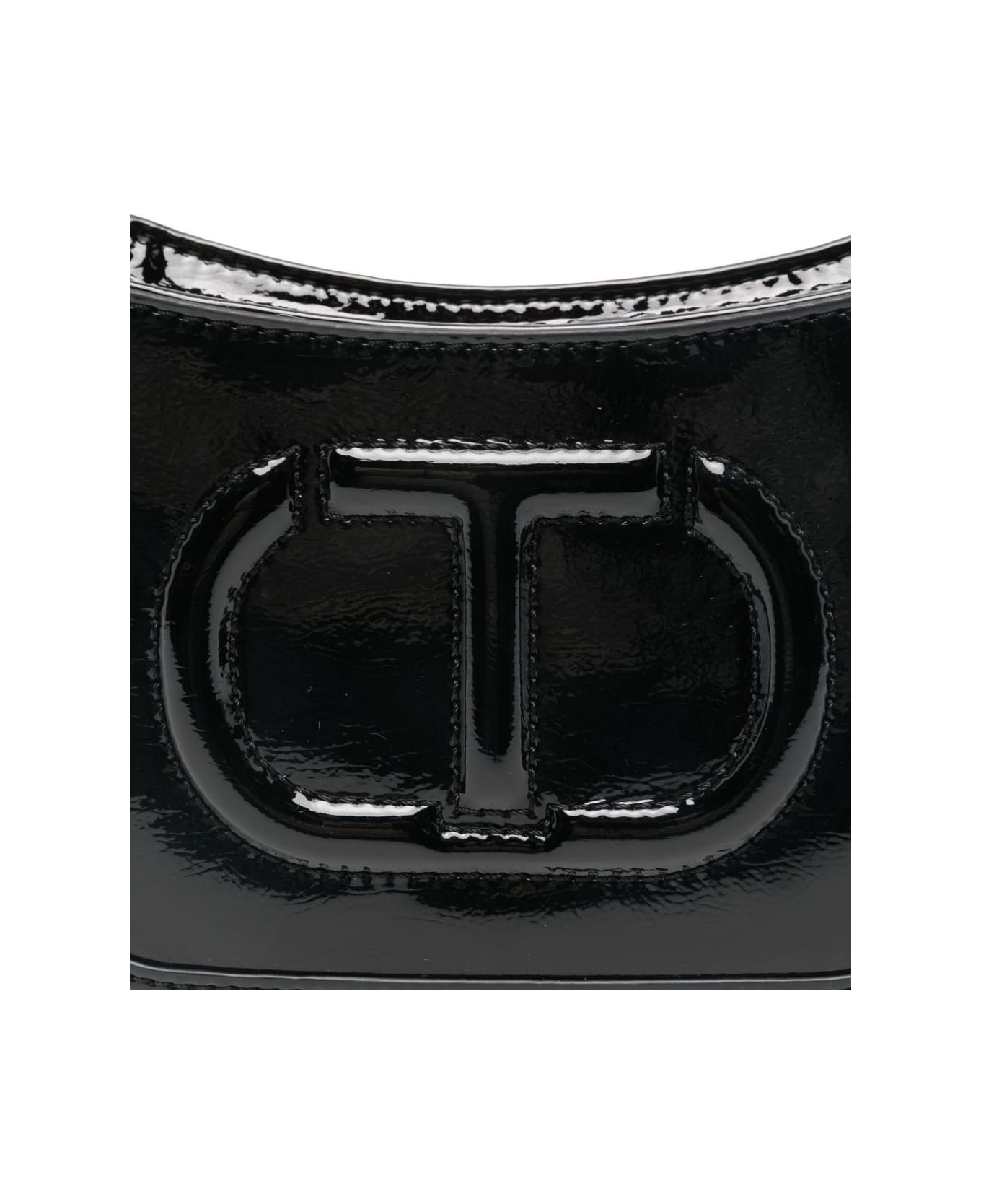 TwinSet Kids Black Patent Leather-effect Handbag - Black