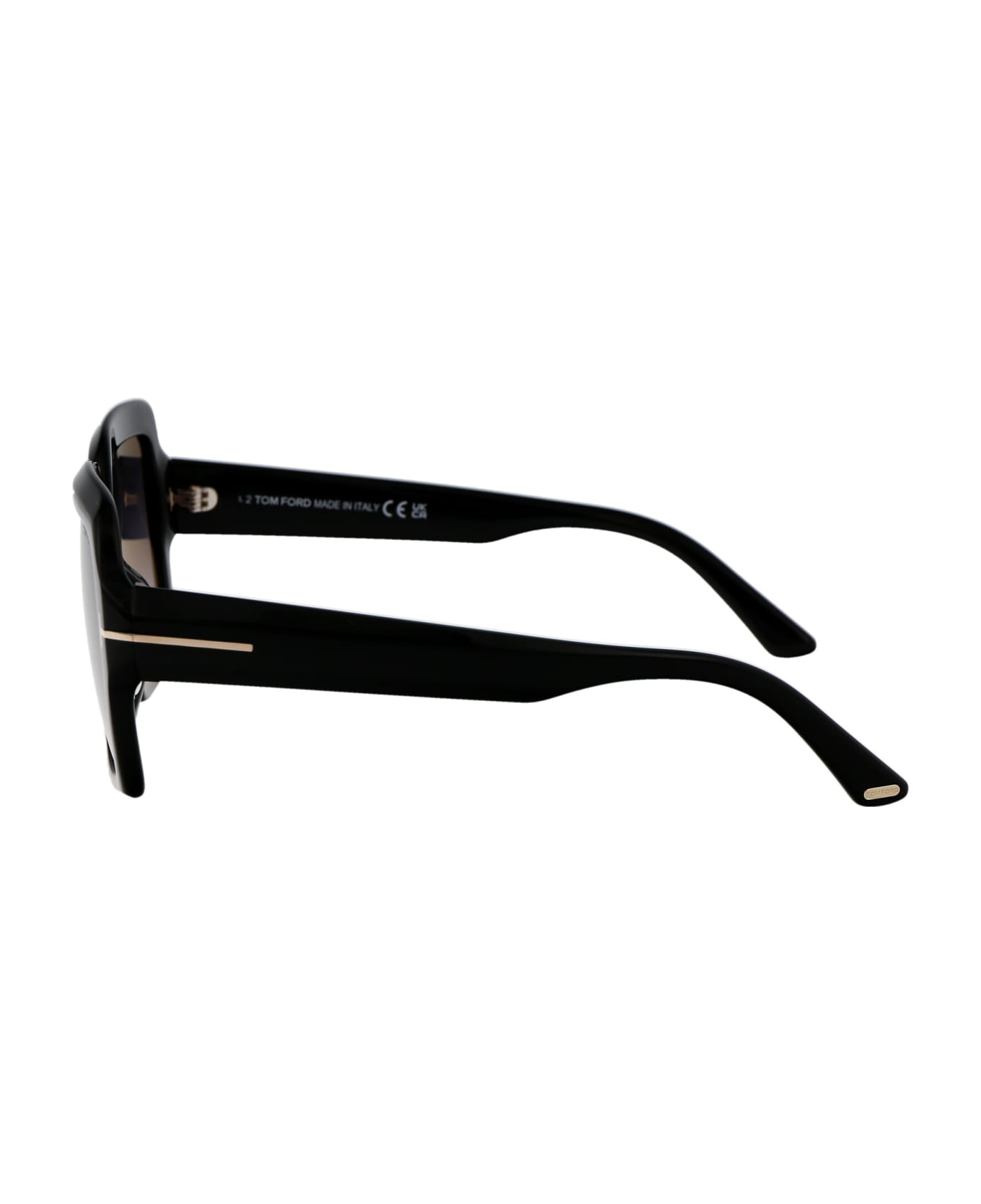 Tom Ford Eyewear Kaya Sunglasses - 01B Nero Lucido / Fumo Grad サングラス