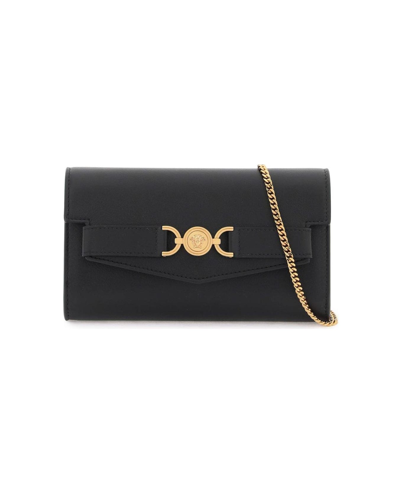Versace Chain-linked Mini Shoulder Bag - BLACK ショルダーバッグ