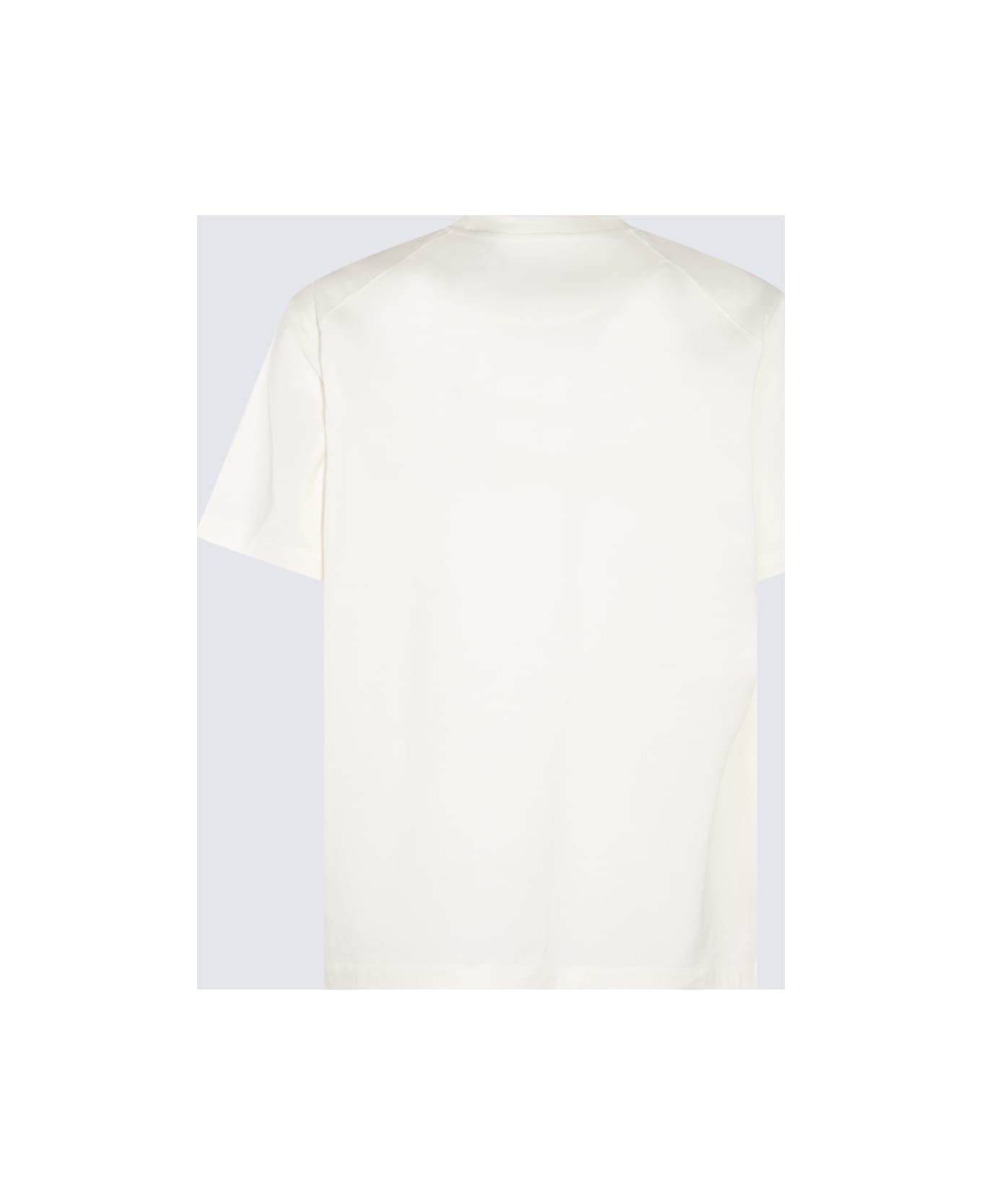 Y-3 Cream And Black Cotton T-shirt - Beige Tシャツ
