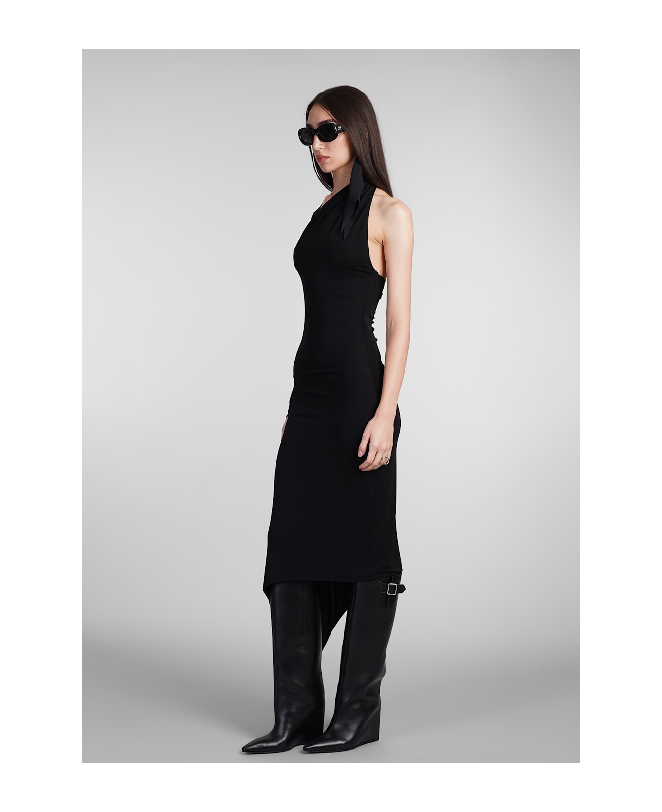 Courrèges Dress In Black Viscose - black