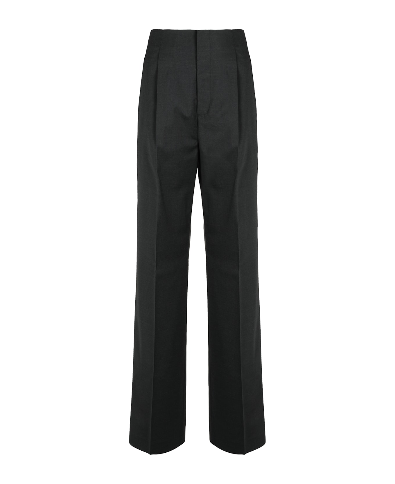 Alberta Ferretti Wool Trousers - black