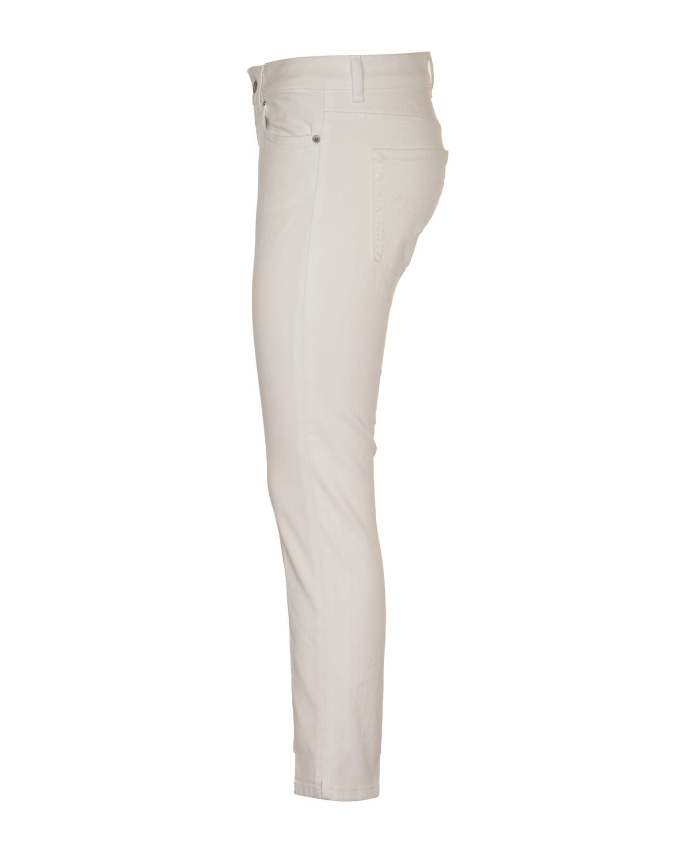 Dondup Cloud White Stretch-cotton Denim Jeans