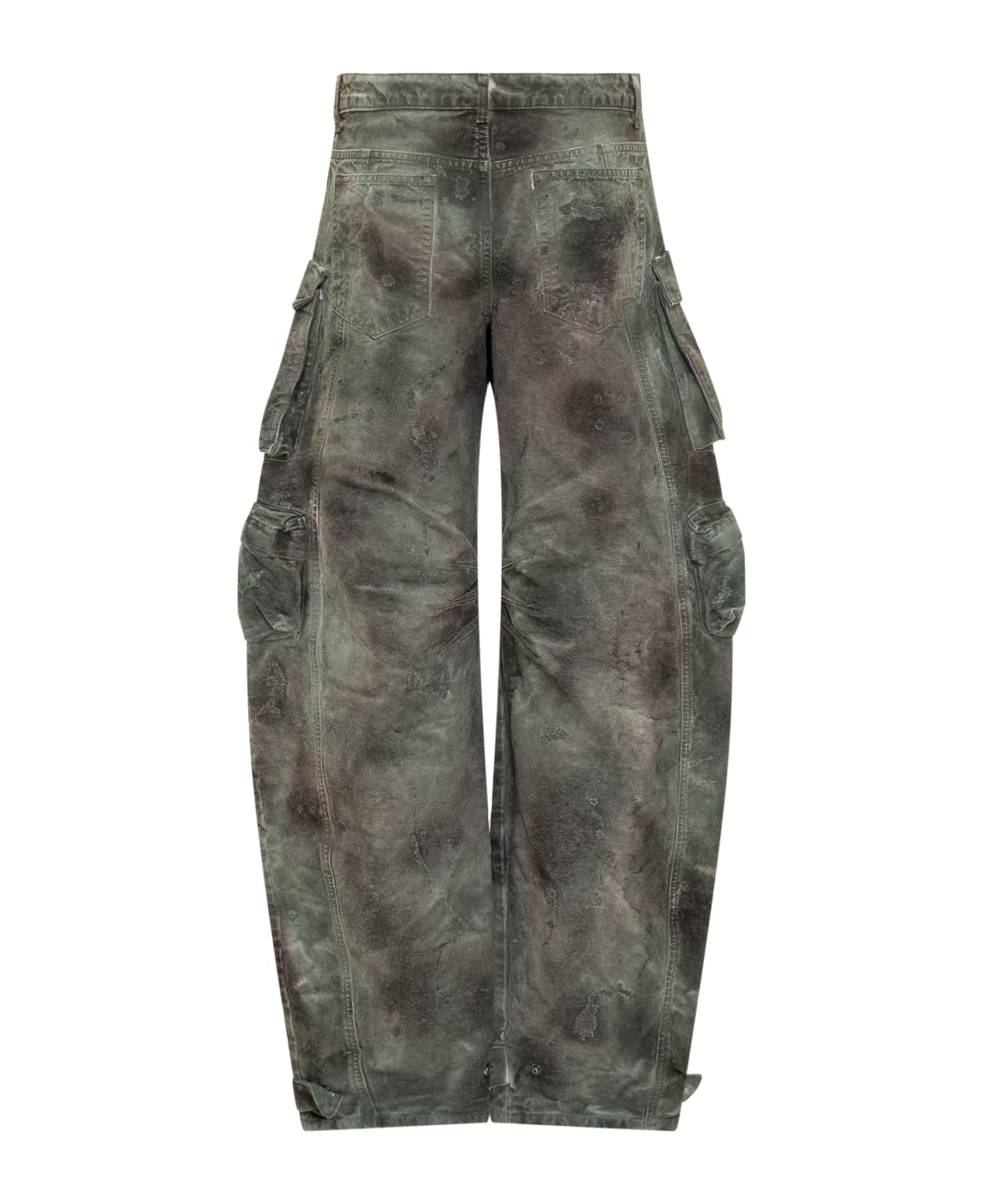 The Attico Fern Trouser - floral knitted sleeveless pullover Green