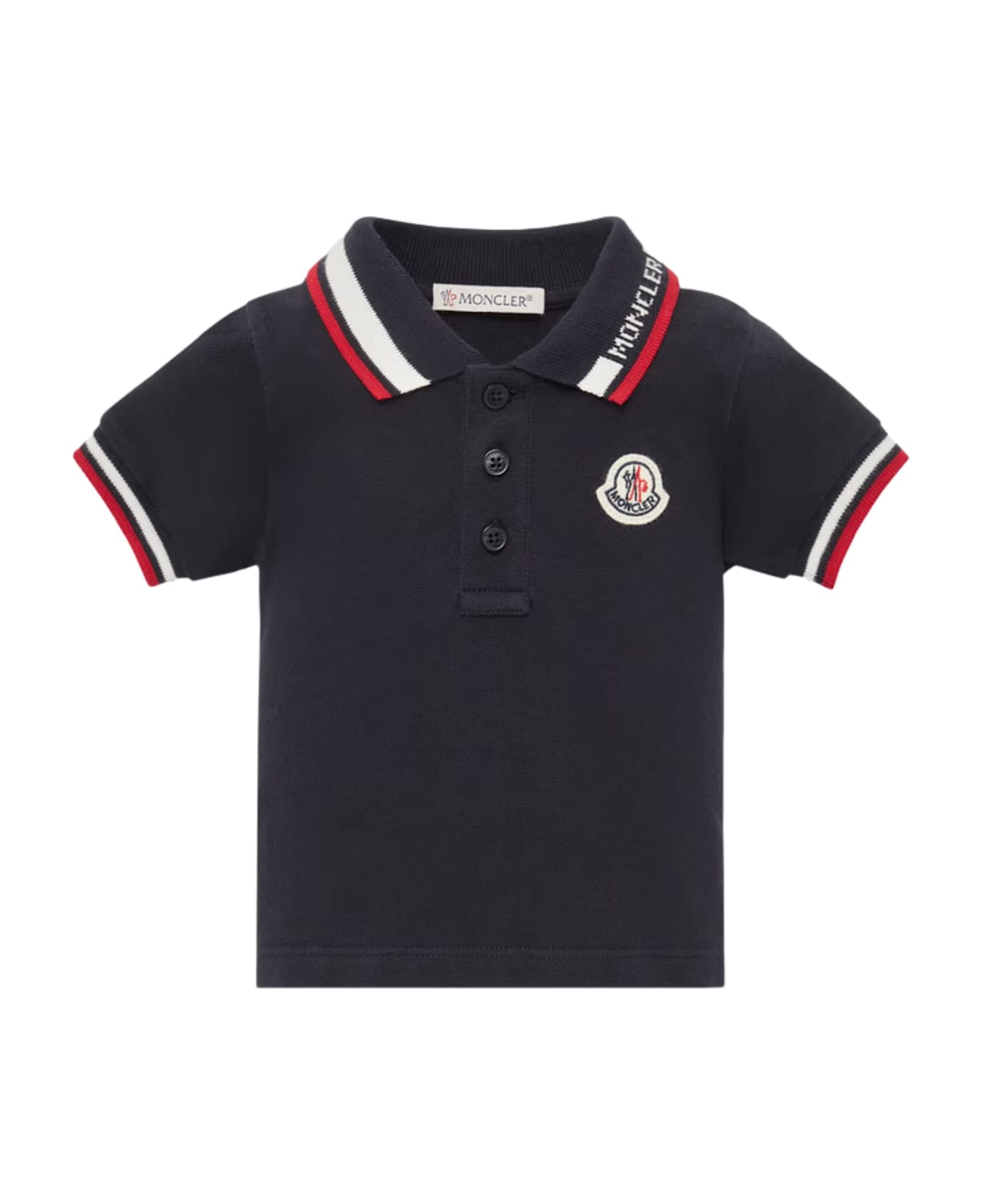 Moncler Short Sleeves Polo Shirt - Blue