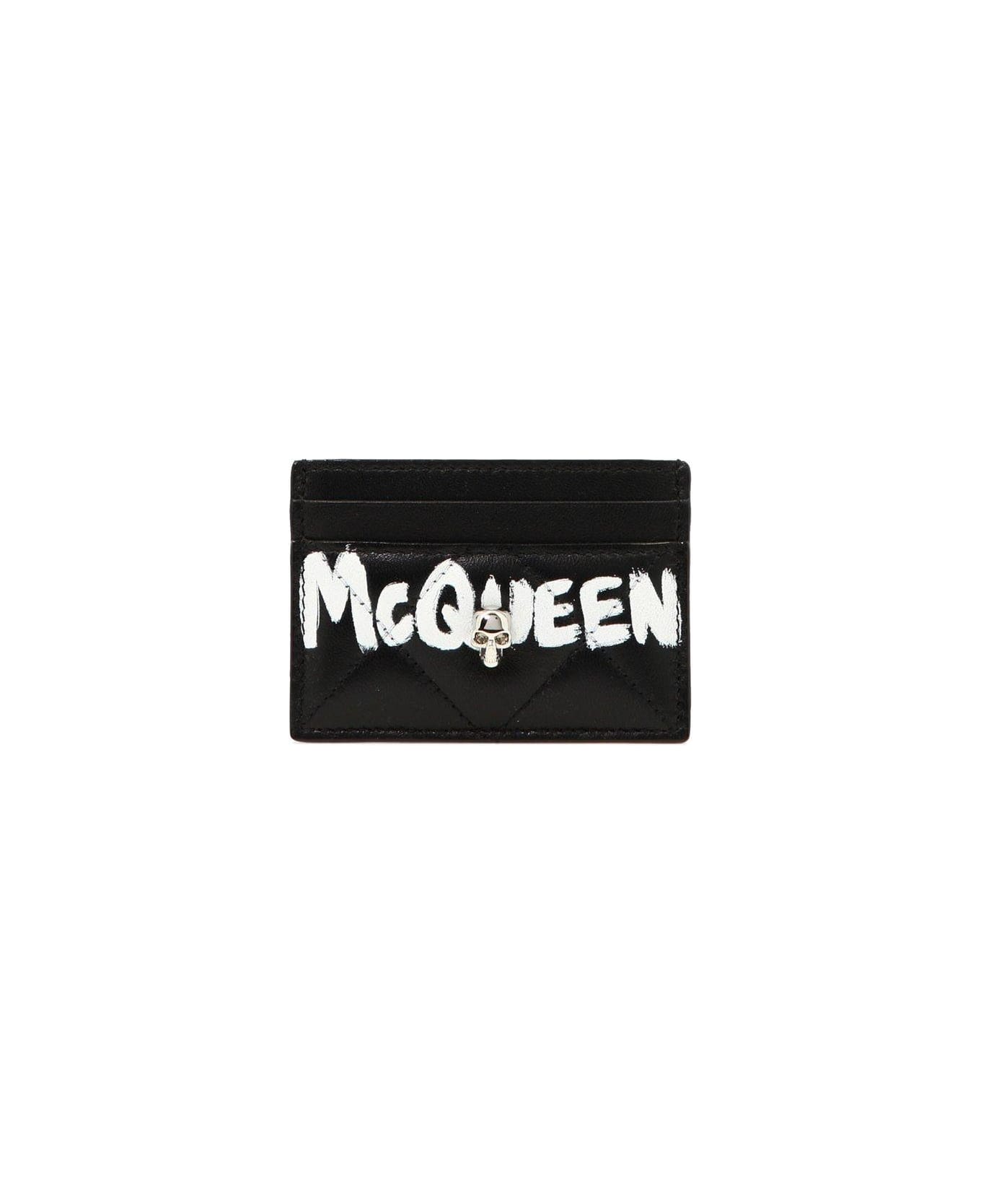 Alexander McQueen Skull Plaque Cardholder - Nero