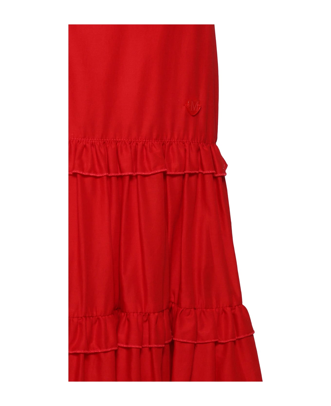 Monnalisa Flared Flounced Dress - RED ワンピース＆ドレス