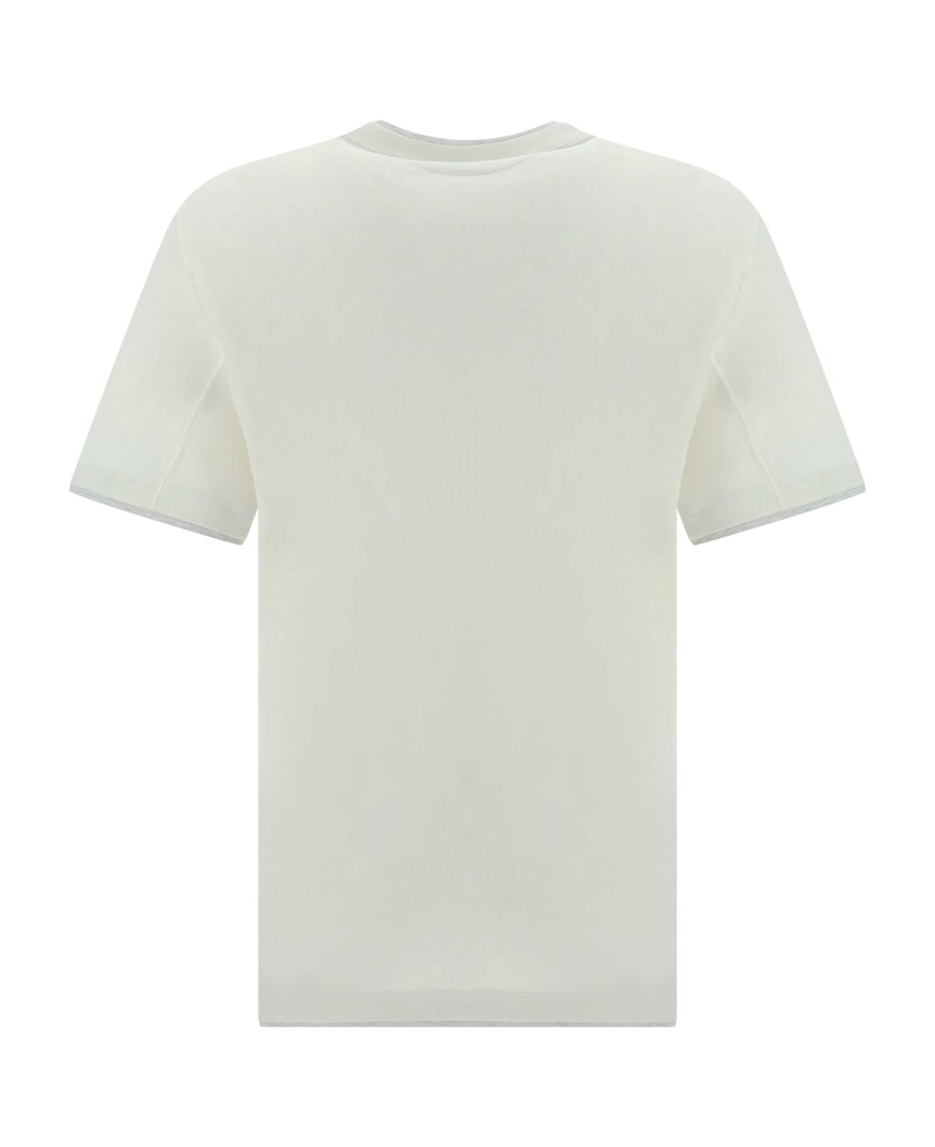 Brunello Cucinelli Cotton T-shirt - Off White+perla シャツ