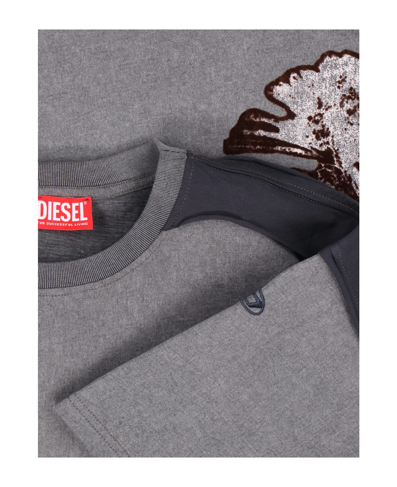 Diesel 
peeloff
 T-shirt - Gray