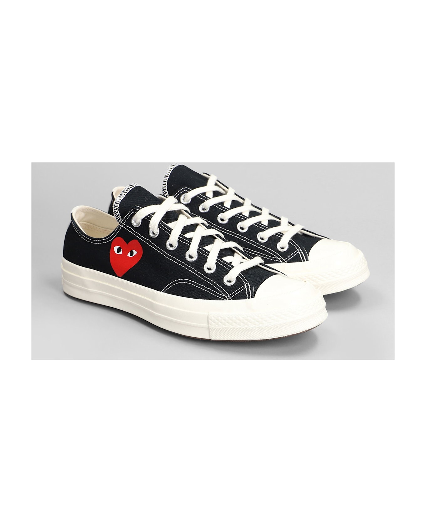 Comme des Garçons Play Chuck 70 Cdg Low Sneakers In Black Cotton - black