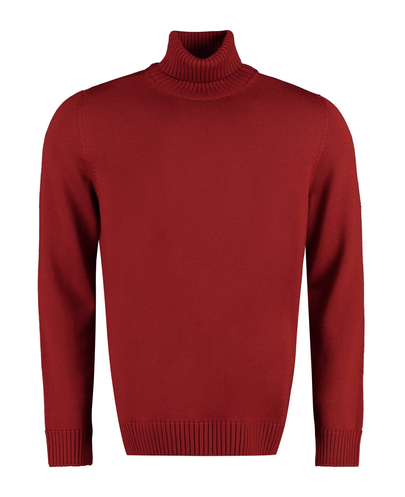 Drumohr Turtleneck Merino Wool Sweater - red