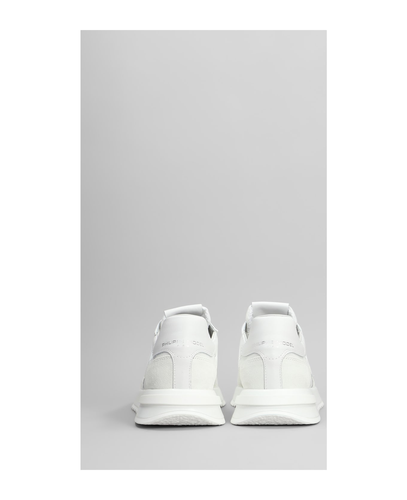 Philippe Model Tropez 2.1 Sneakers In White Suede And Fabric - white