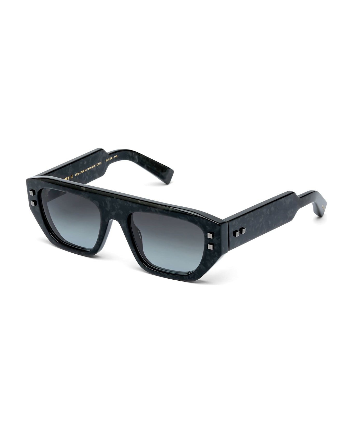 Balmain B-army Ii - Leather Black / Black Rhodium Sunglasses - Black