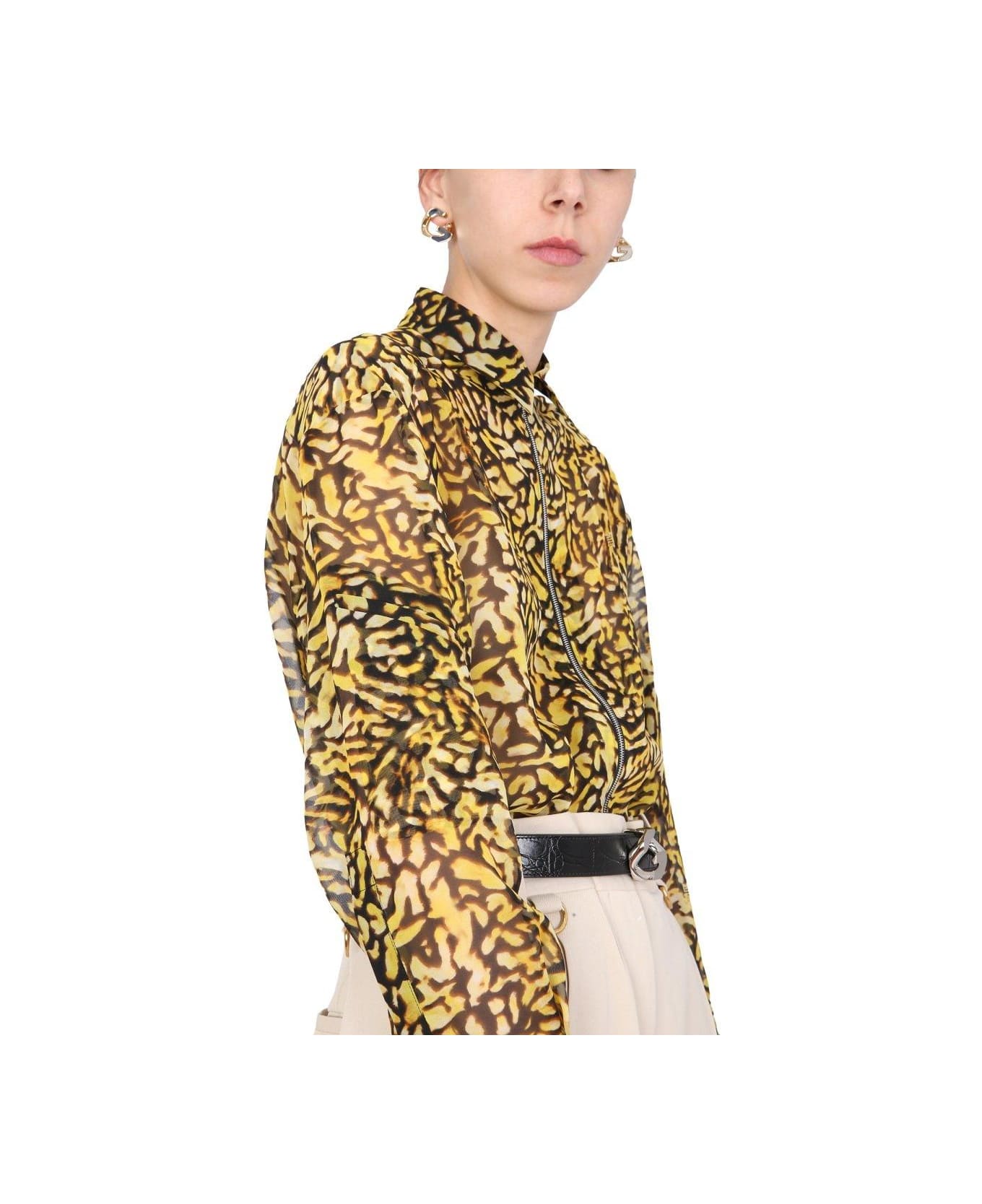 Givenchy Animal Print Zipped Shirt - MULTICOLOUR
