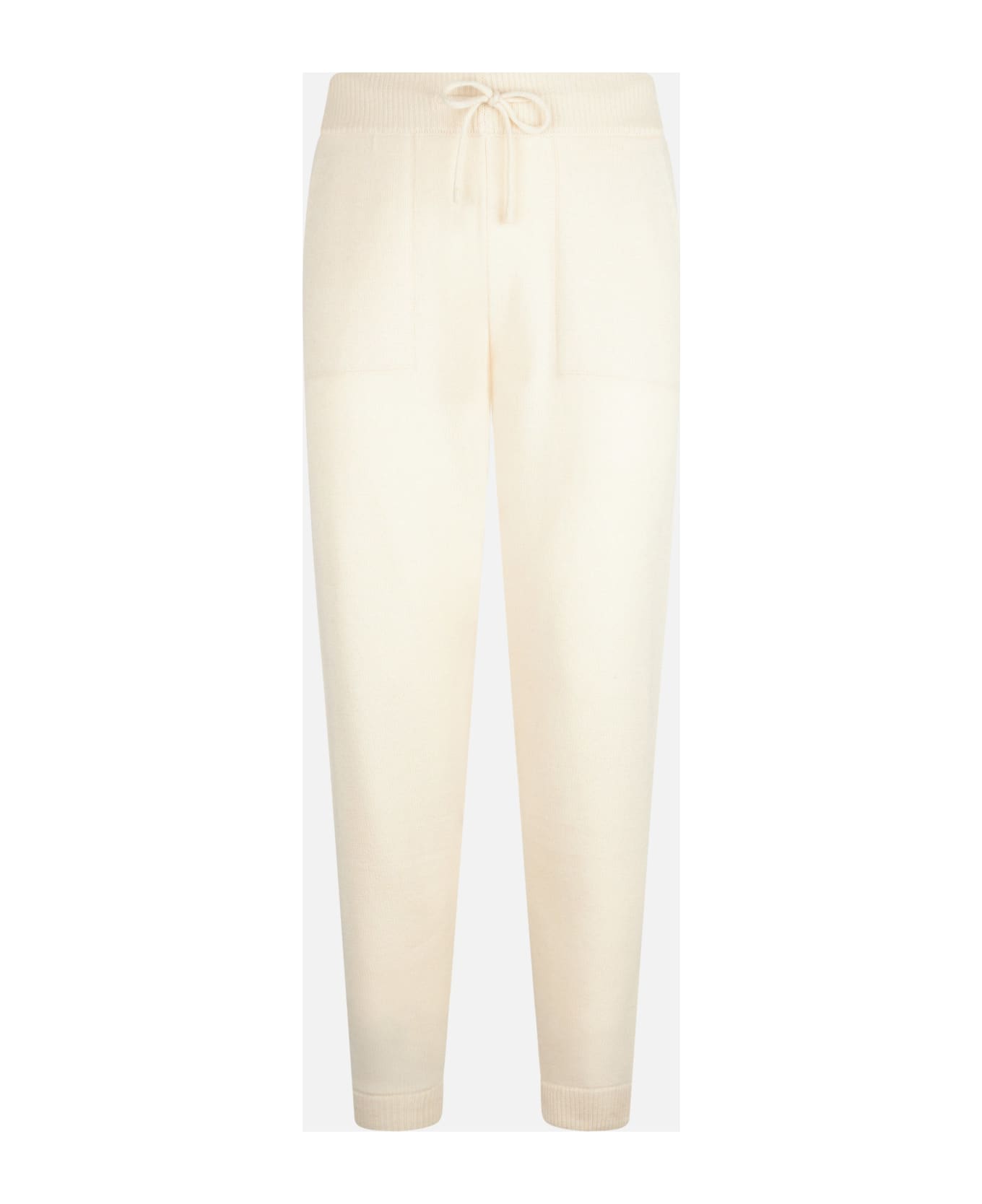MC2 Saint Barth Woman Off-white Cashmere Blend Jogger Pants - WHITE