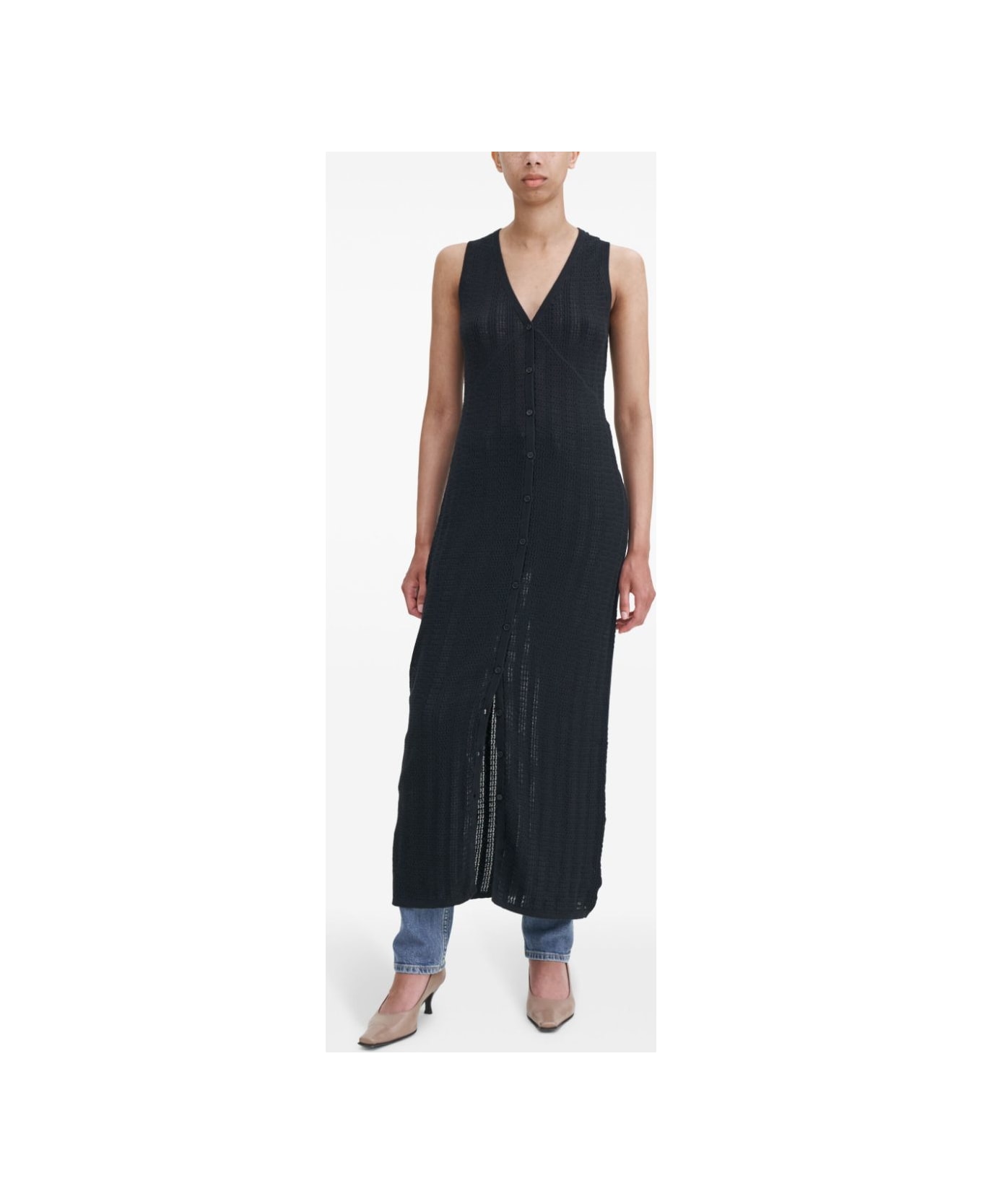 Filippa K Organic Cotton Long Dress - Black
