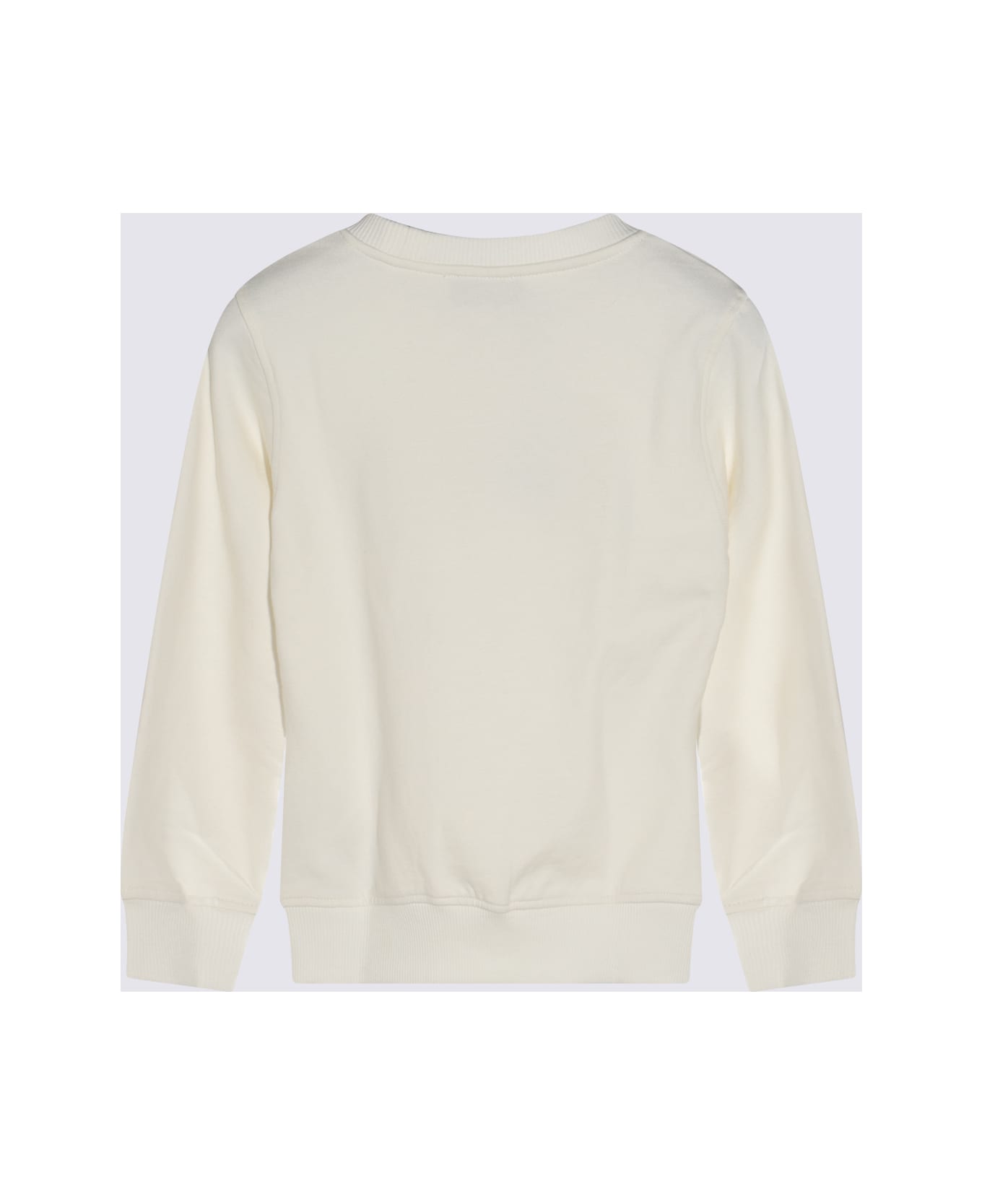 Moschino White Cotton Swetshirt - Cloud