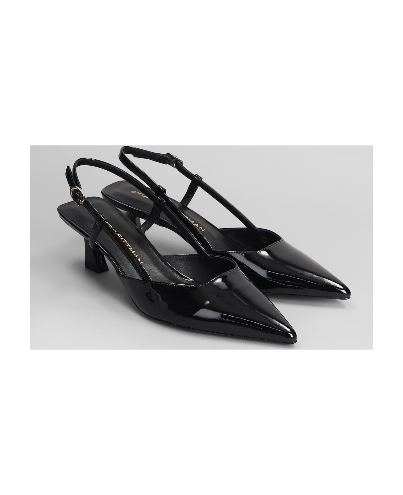 Stuart Weitzman Vinnie 50 Pumps In Black Patent Leather - black