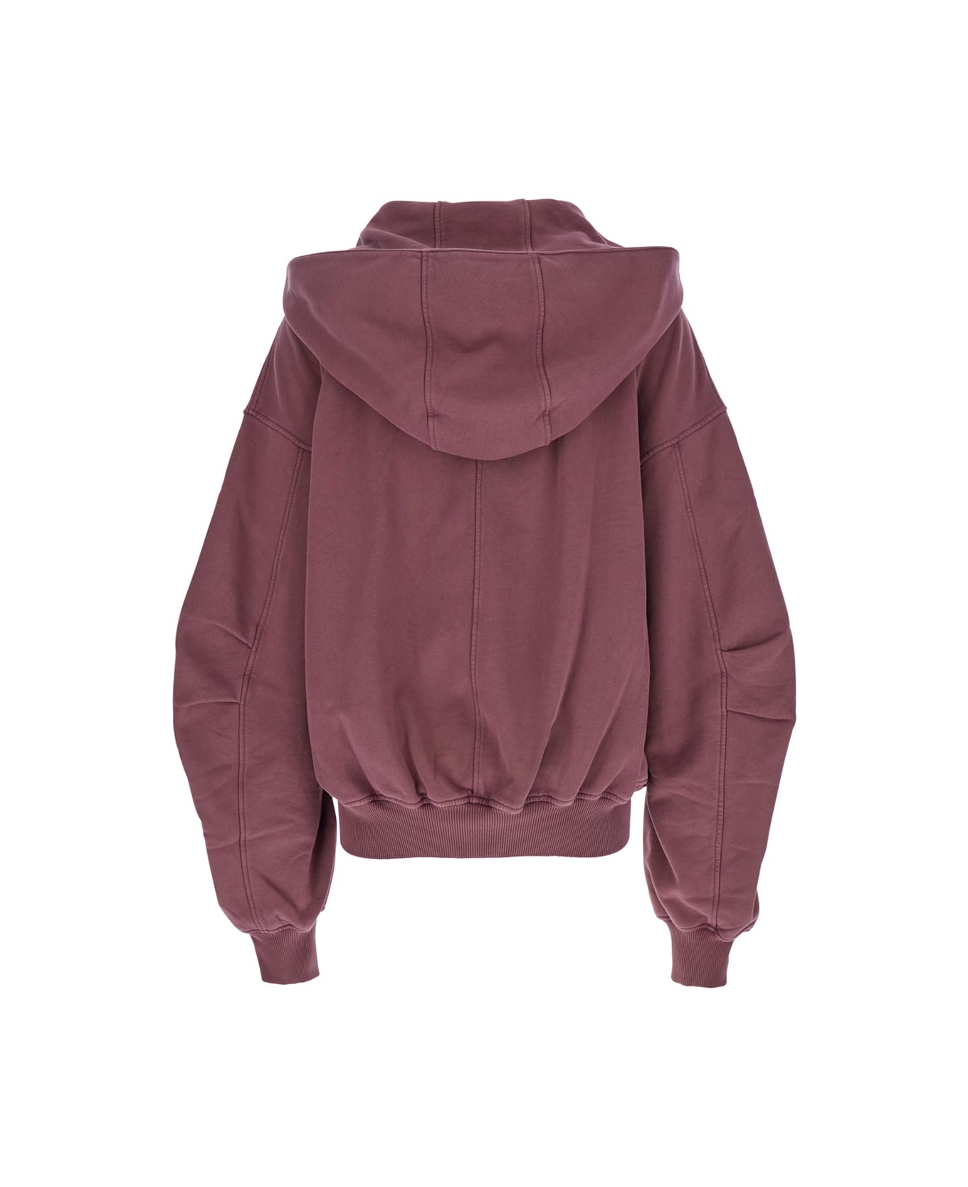 The Attico Pink Sweatshirt With Hood And Logo Lettering On The Front In Cotton Woman - Pink