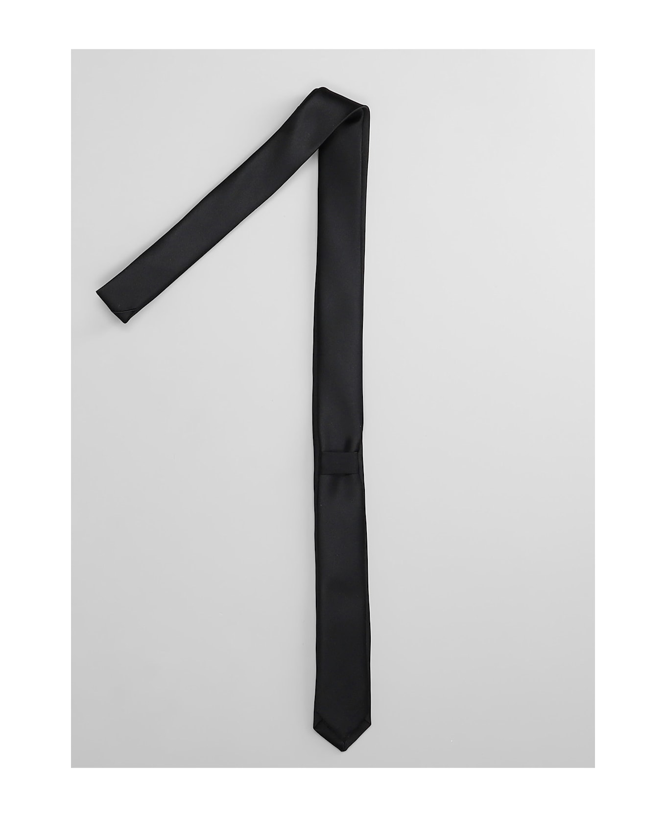 Lardini Tie In Black Polyester - black