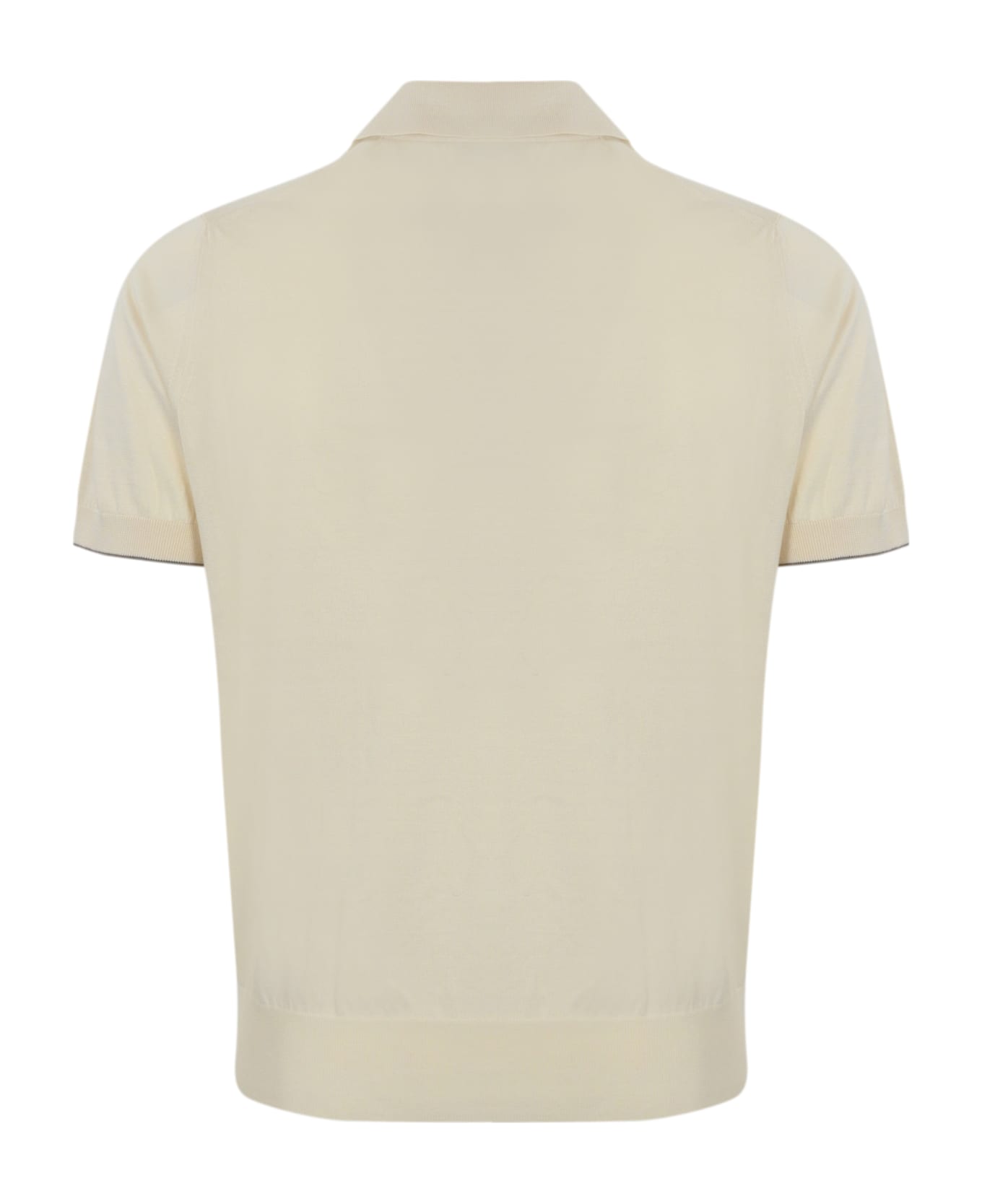 Brunello Cucinelli Cotton Polo Shirt - English white