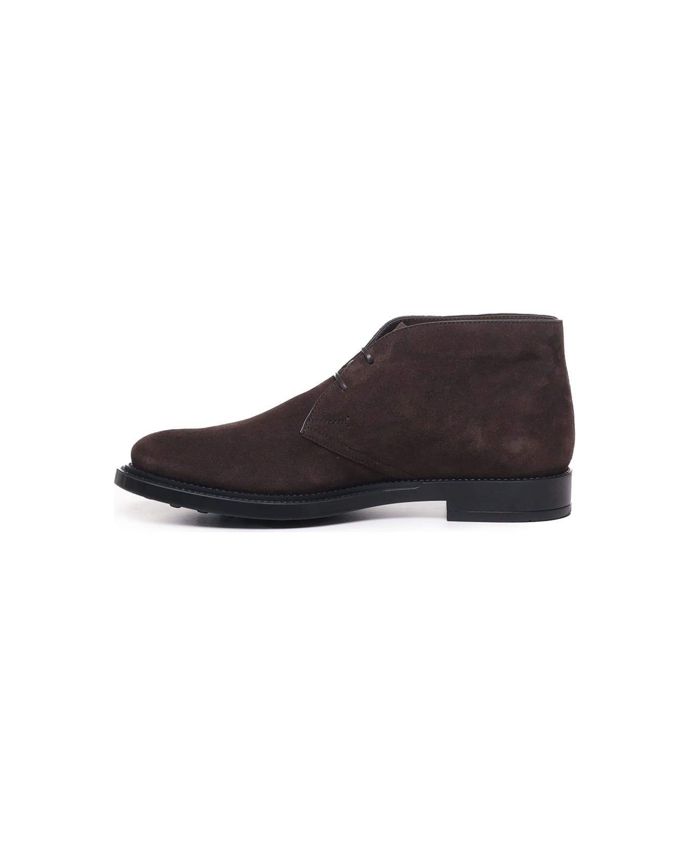 Tod's Suede Ankle Boot - DARK BROWN