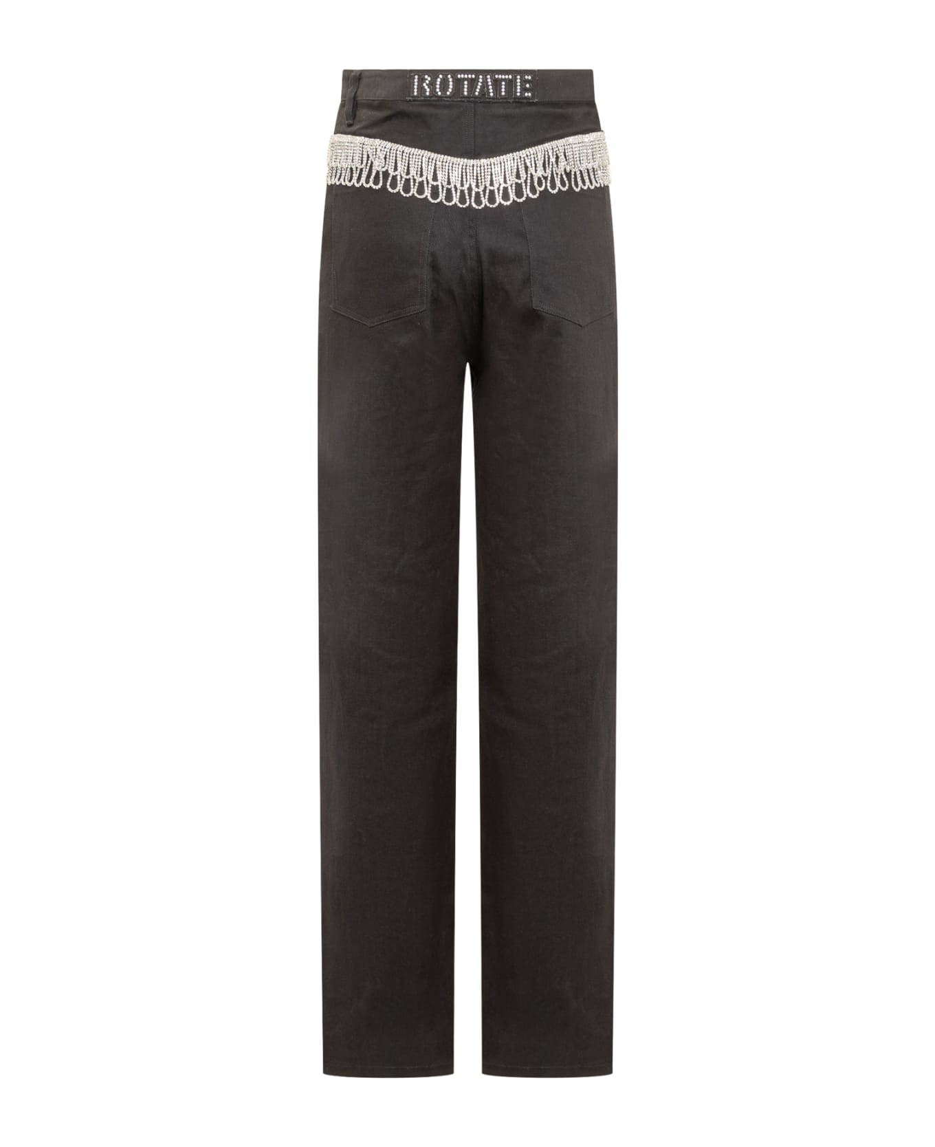Rotate by Birger Christensen Trousers With Rhinestones - Black