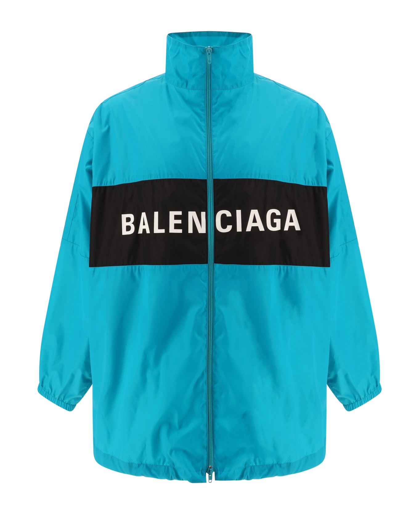 Balenciaga Windbreaker Logo Jacket - Blue