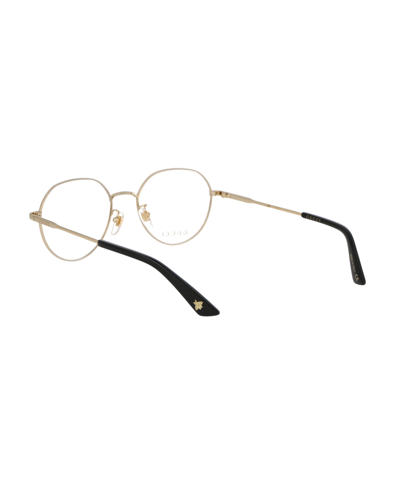 Gucci Eyewear Gg1232oa Glasses - 002 GOLD GOLD TRANSPARENT
