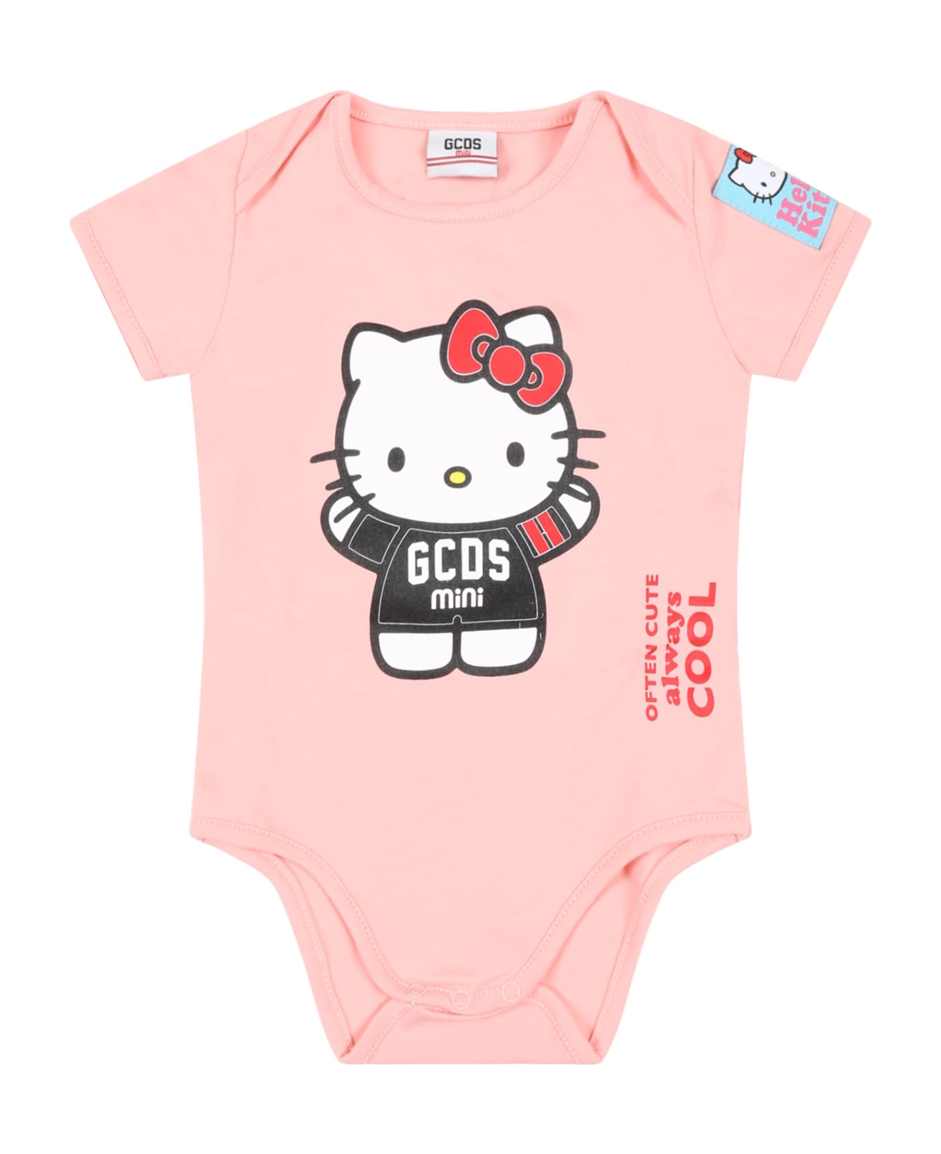 GCDS Mini Pink Set For Baby Girl With Hello Kitty - Pink