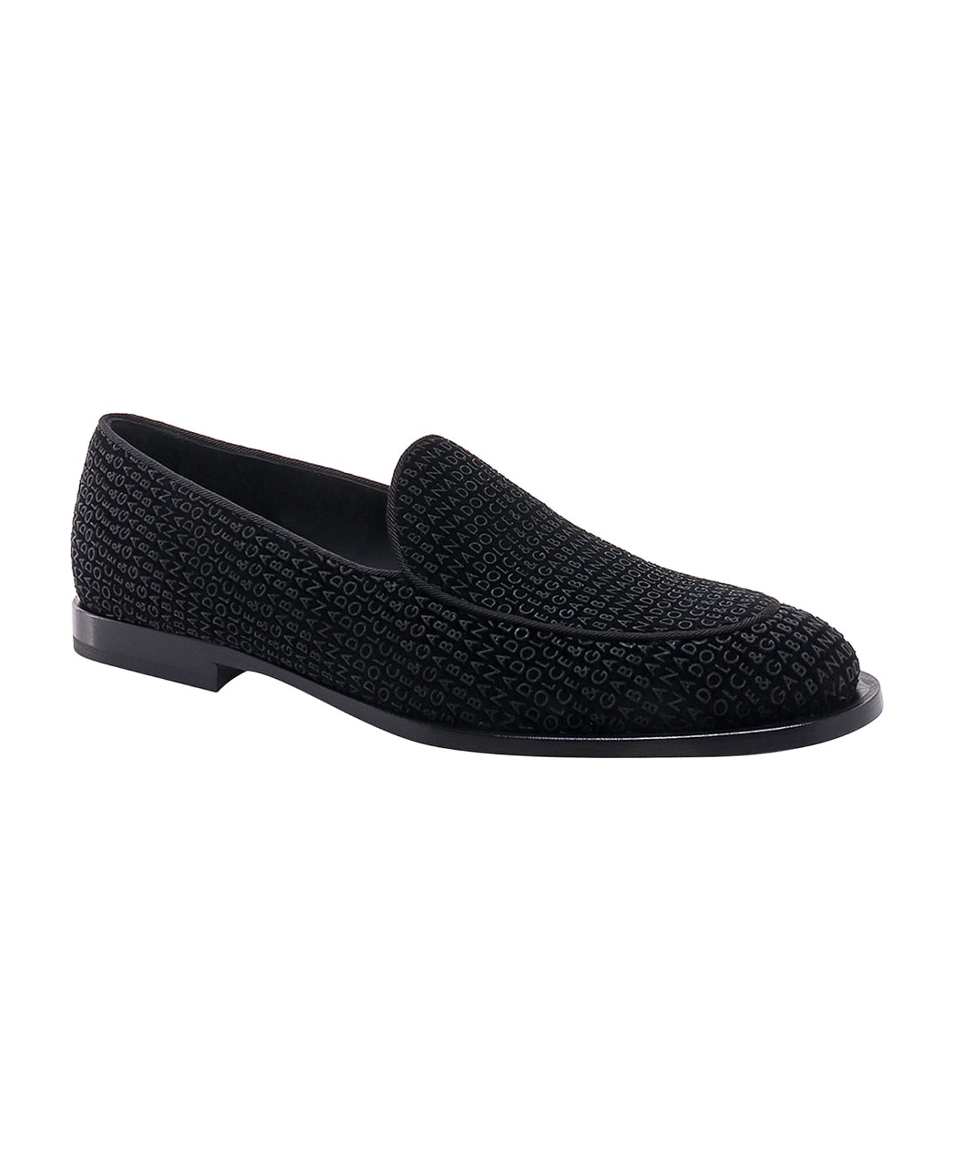 Dolce & Gabbana Logo Monogram Loafers - Black