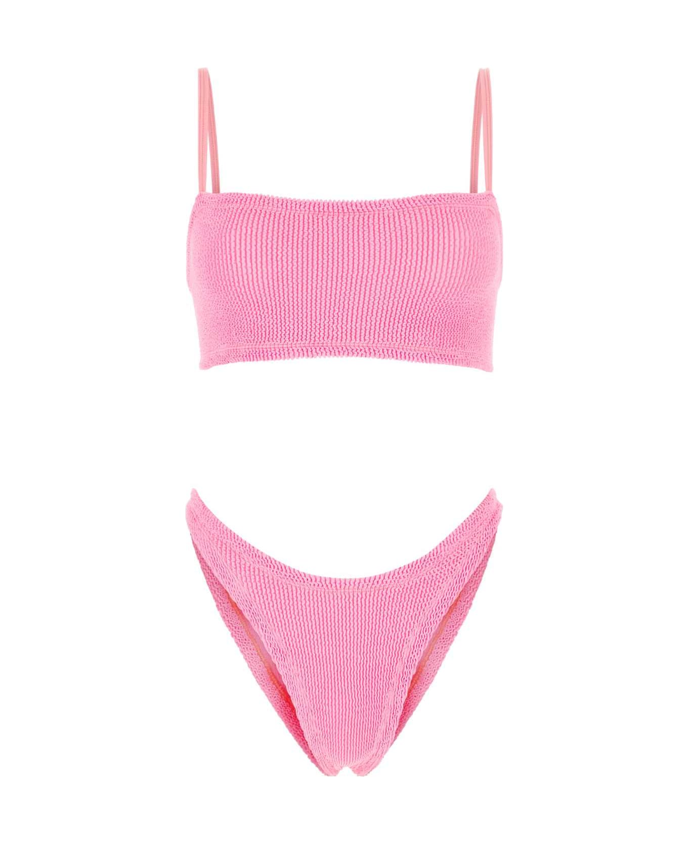 Hunza G Fluo Pink Stretch Nylon Gigi Bikini - BUBBLEGUM