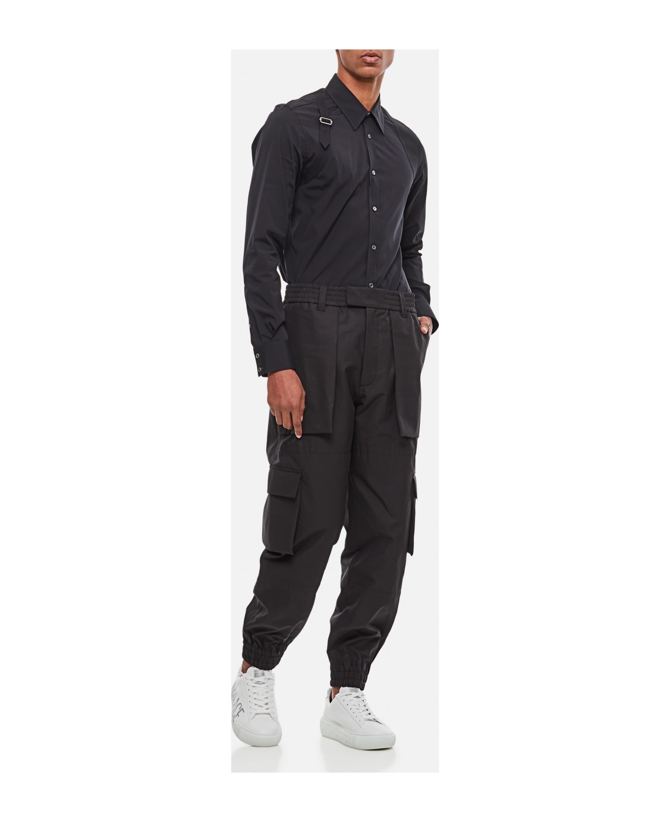 Alexander McQueen Cargo Pants With Maxi Patch Pockets - Black スウェットパンツ