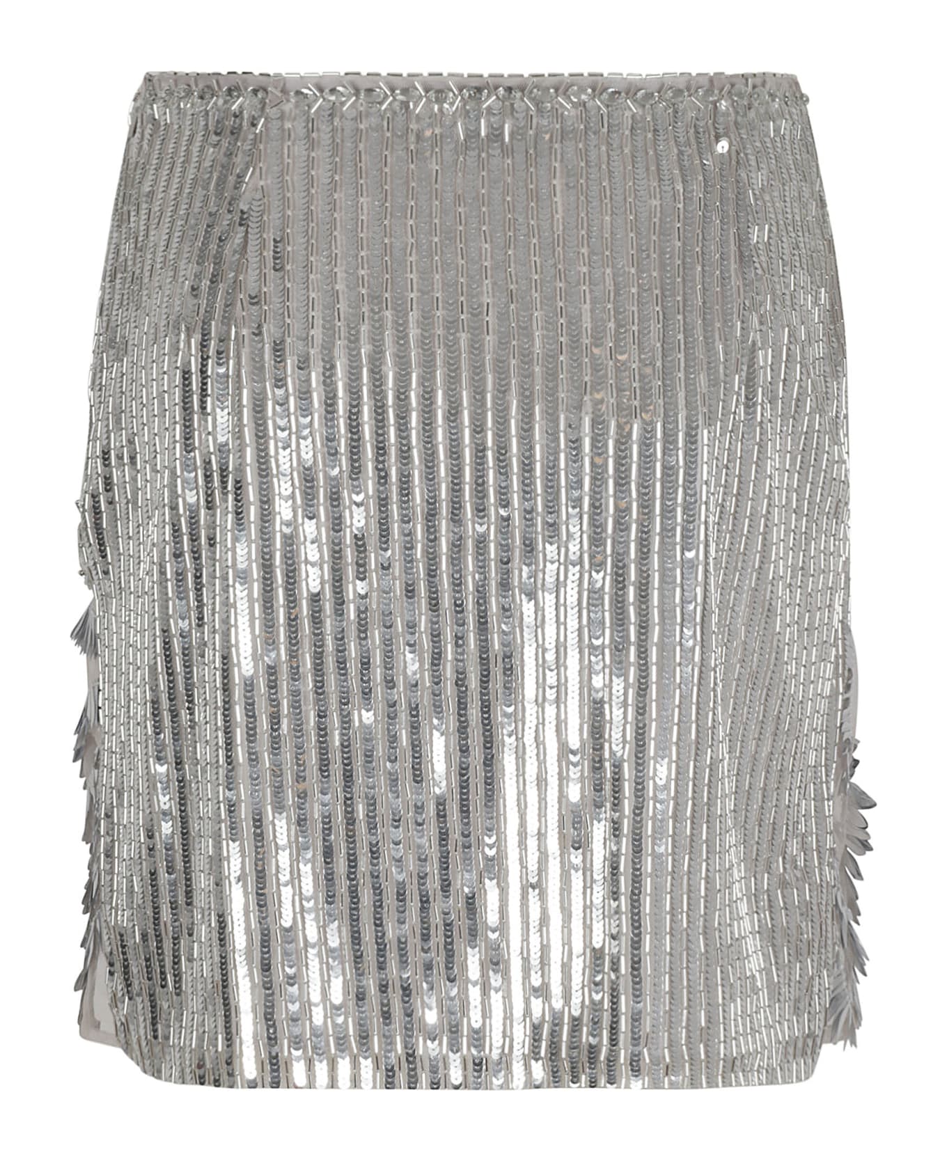 Alberta Ferretti Sequined Skirt - Grey スカート