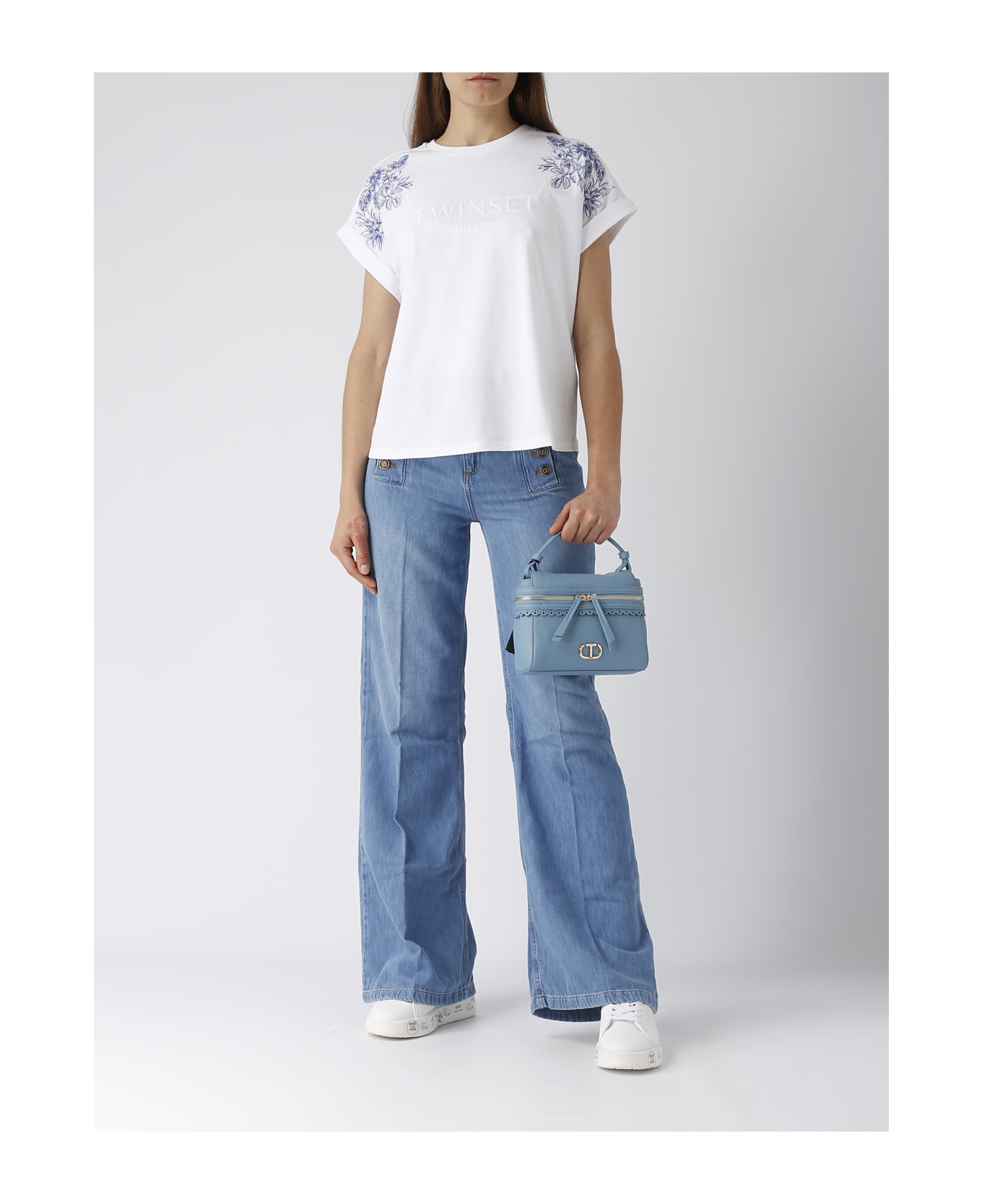 TwinSet Cotton Jeans - DENIM MEDIO