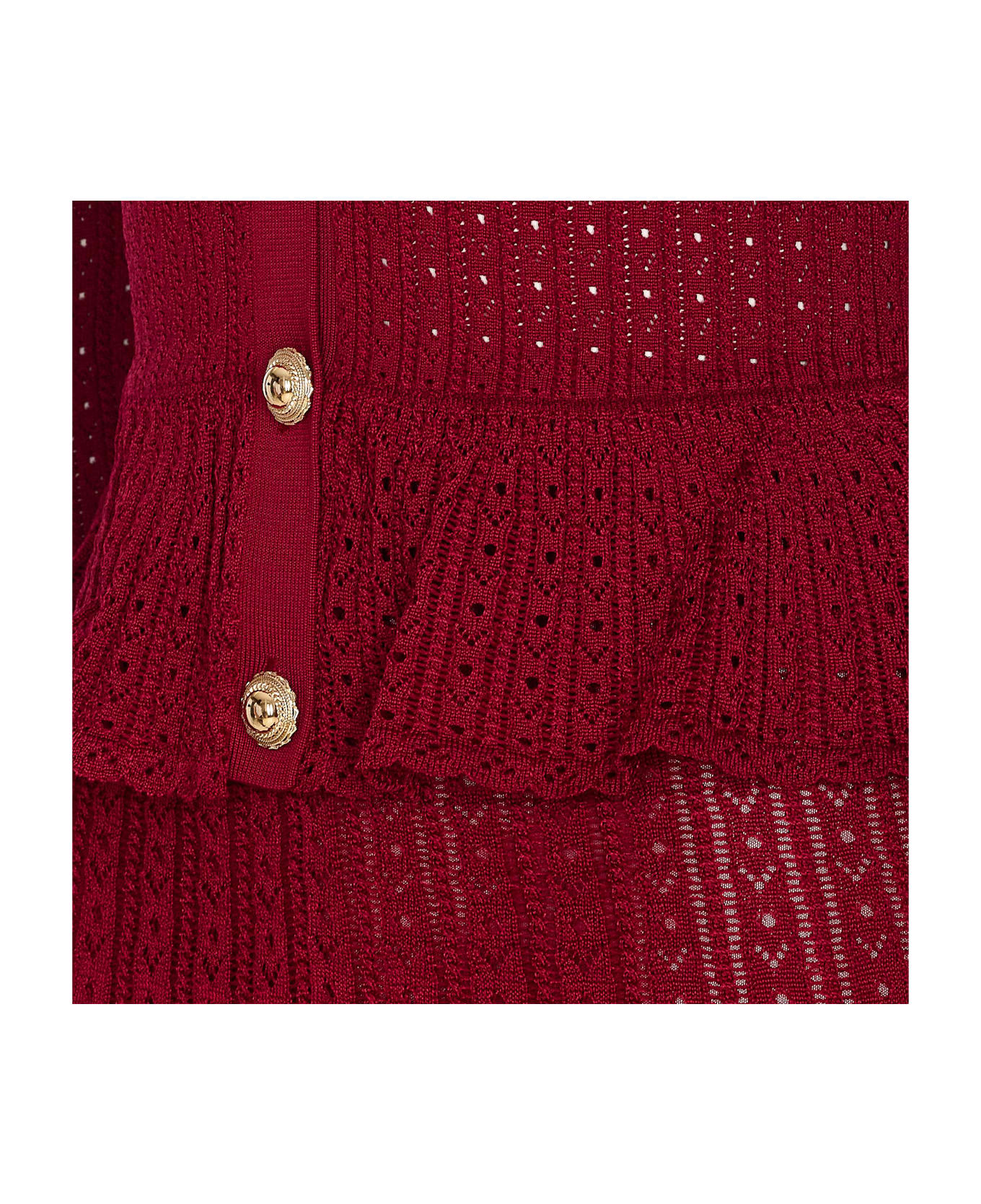 self-portrait Knit Mini Dress - Red
