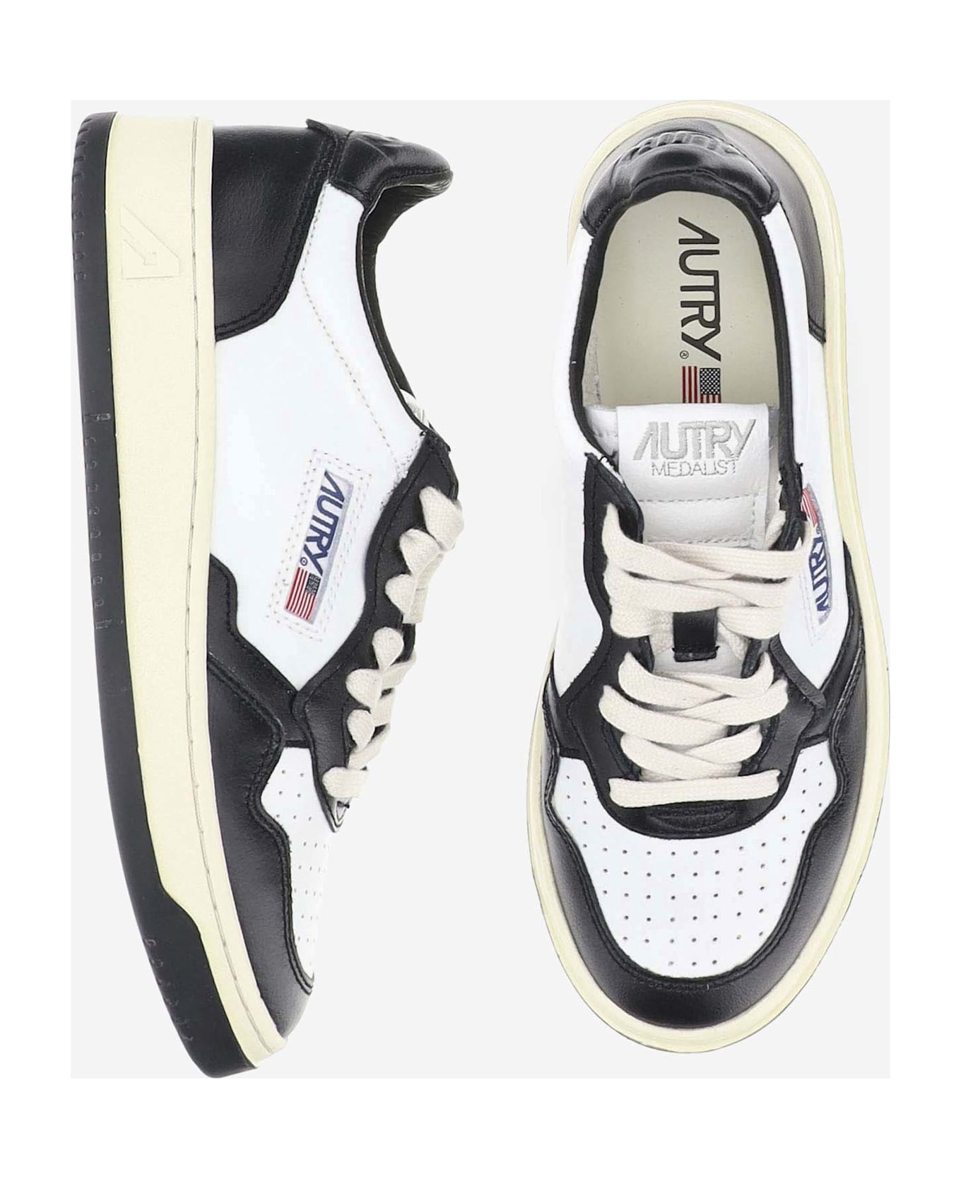 Autry Medalist Color-block Sneakers - Black