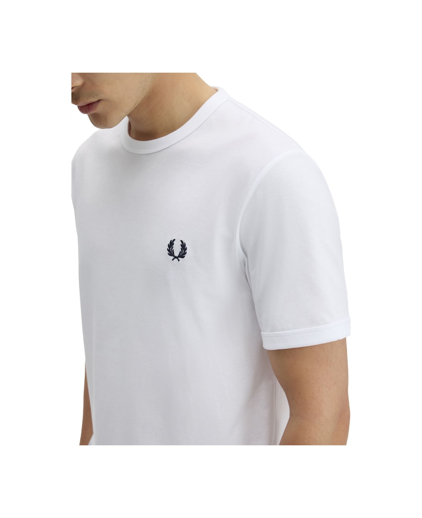 Fred Perry T-shirt With Logo - WHITE