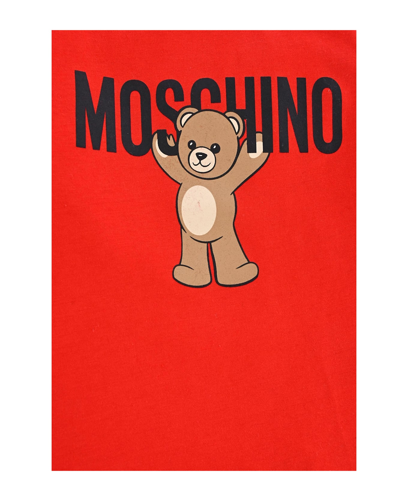 Moschino Red T-shirt For Babykids With Teddy Bear - Red