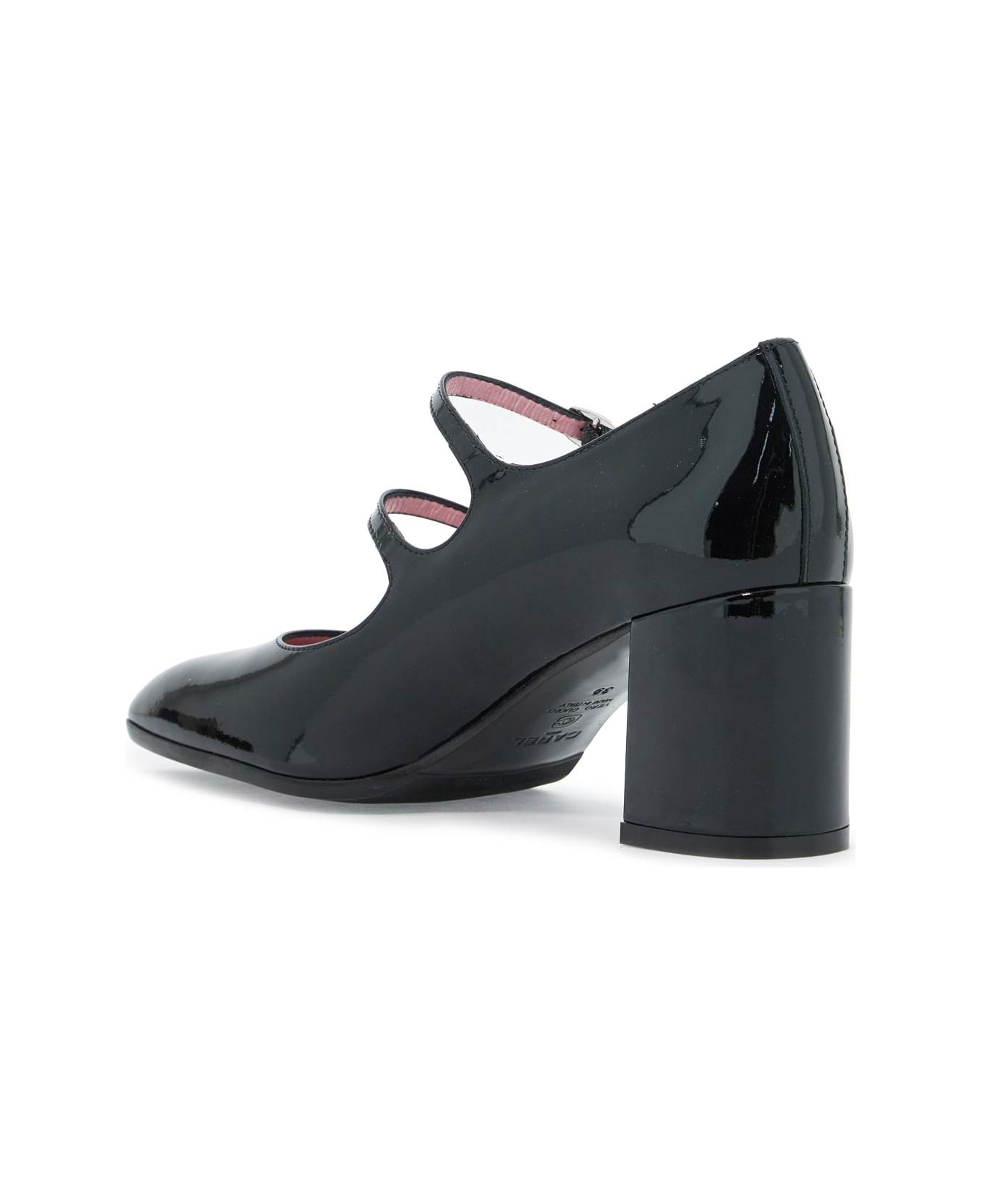 Carel 'mary Jane Alice In Patent Leather - BLACK PATENT (Black)